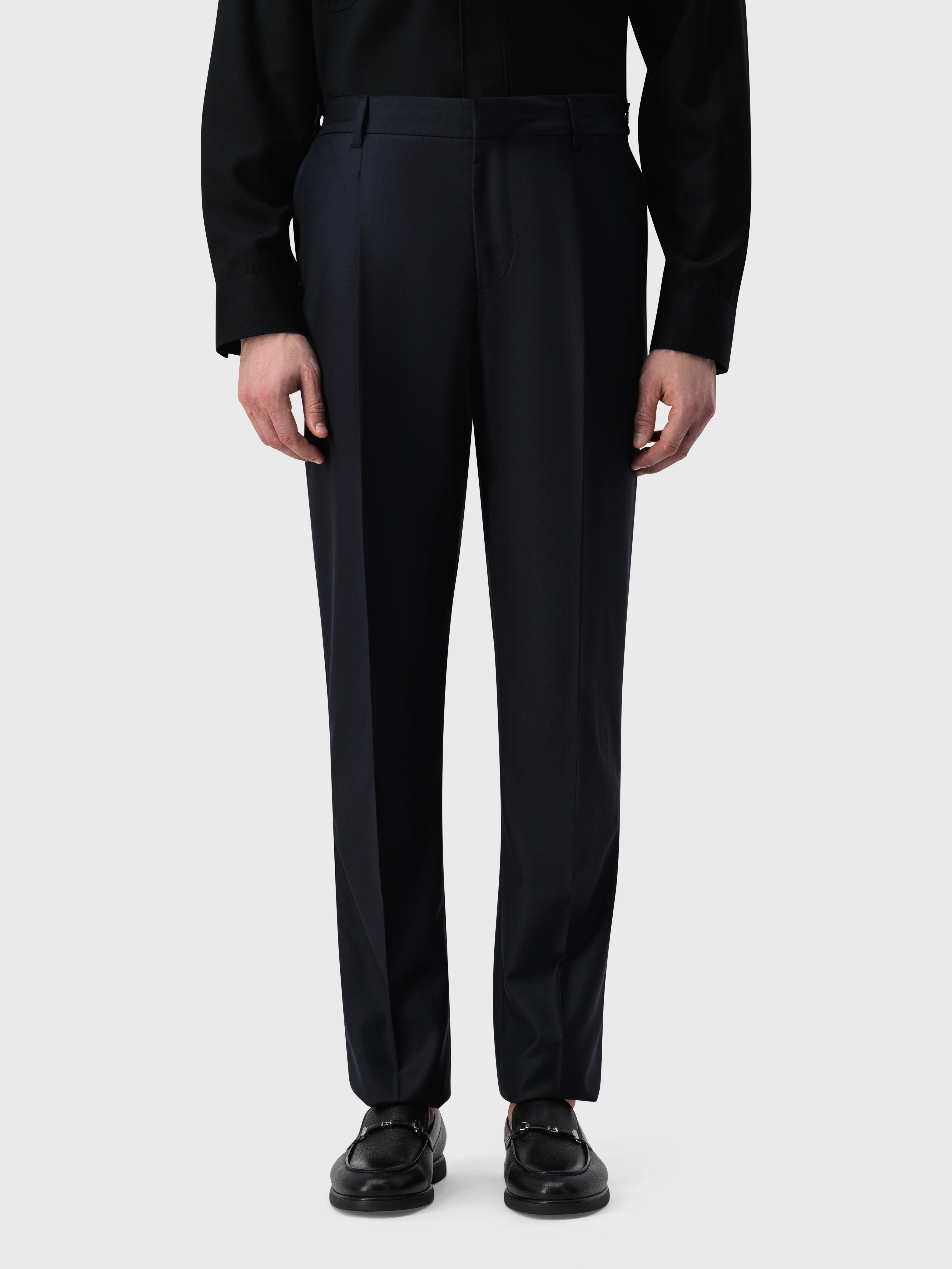 Однотонные брюки - Черный