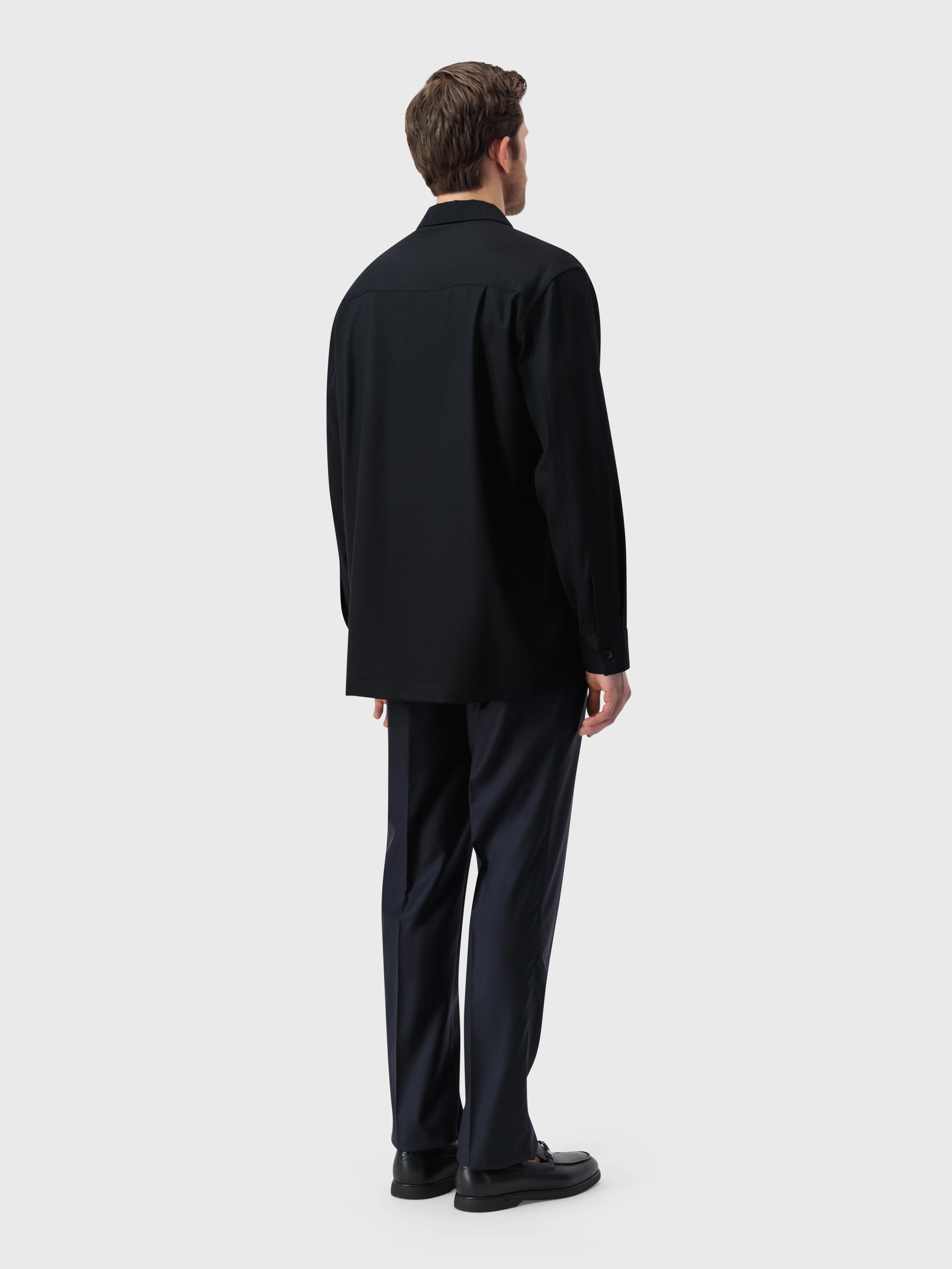 Pocket Subtly Boxy Shirt - Black