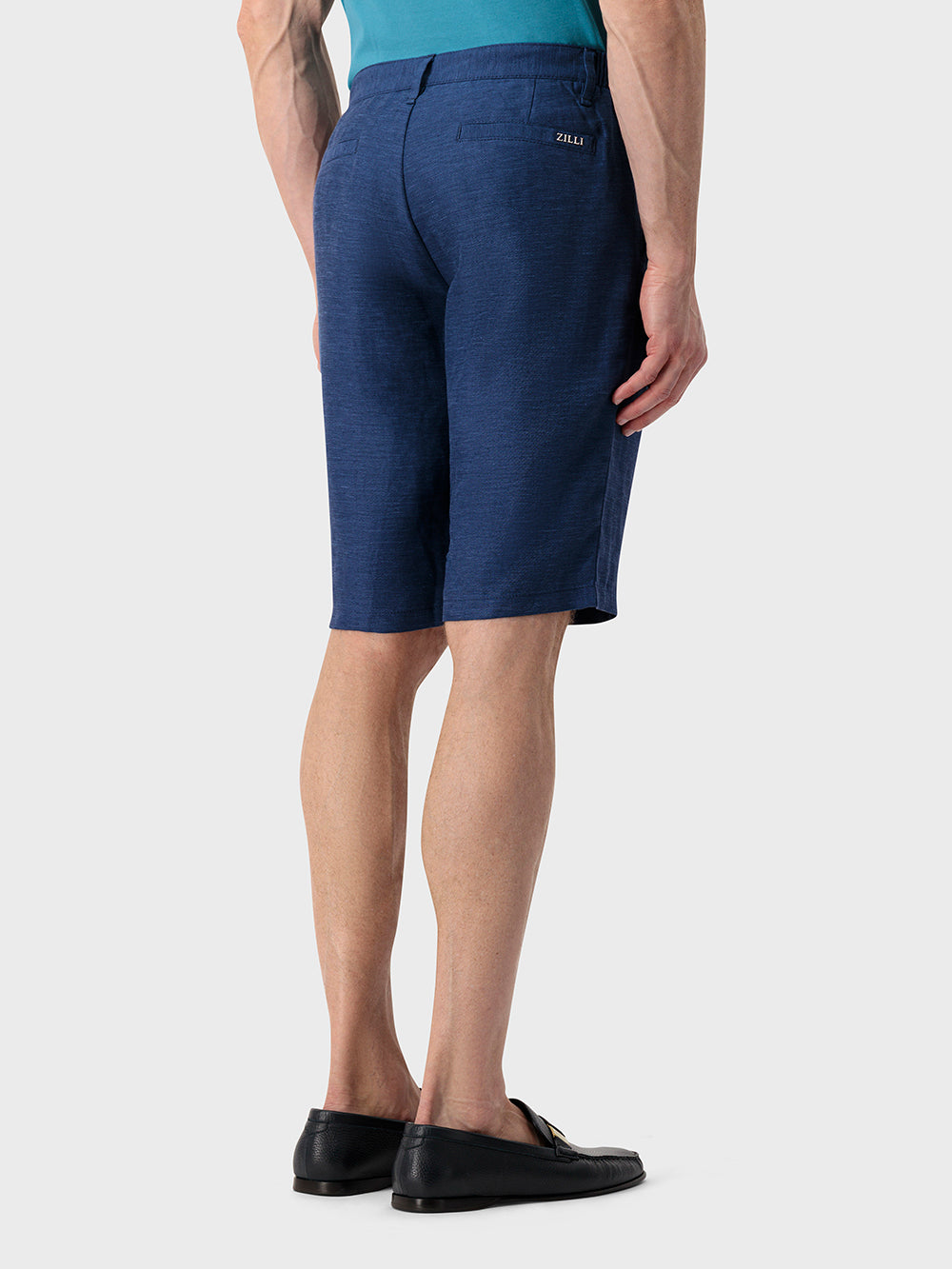 Льняные шорты-бермуды - Синий Королевский