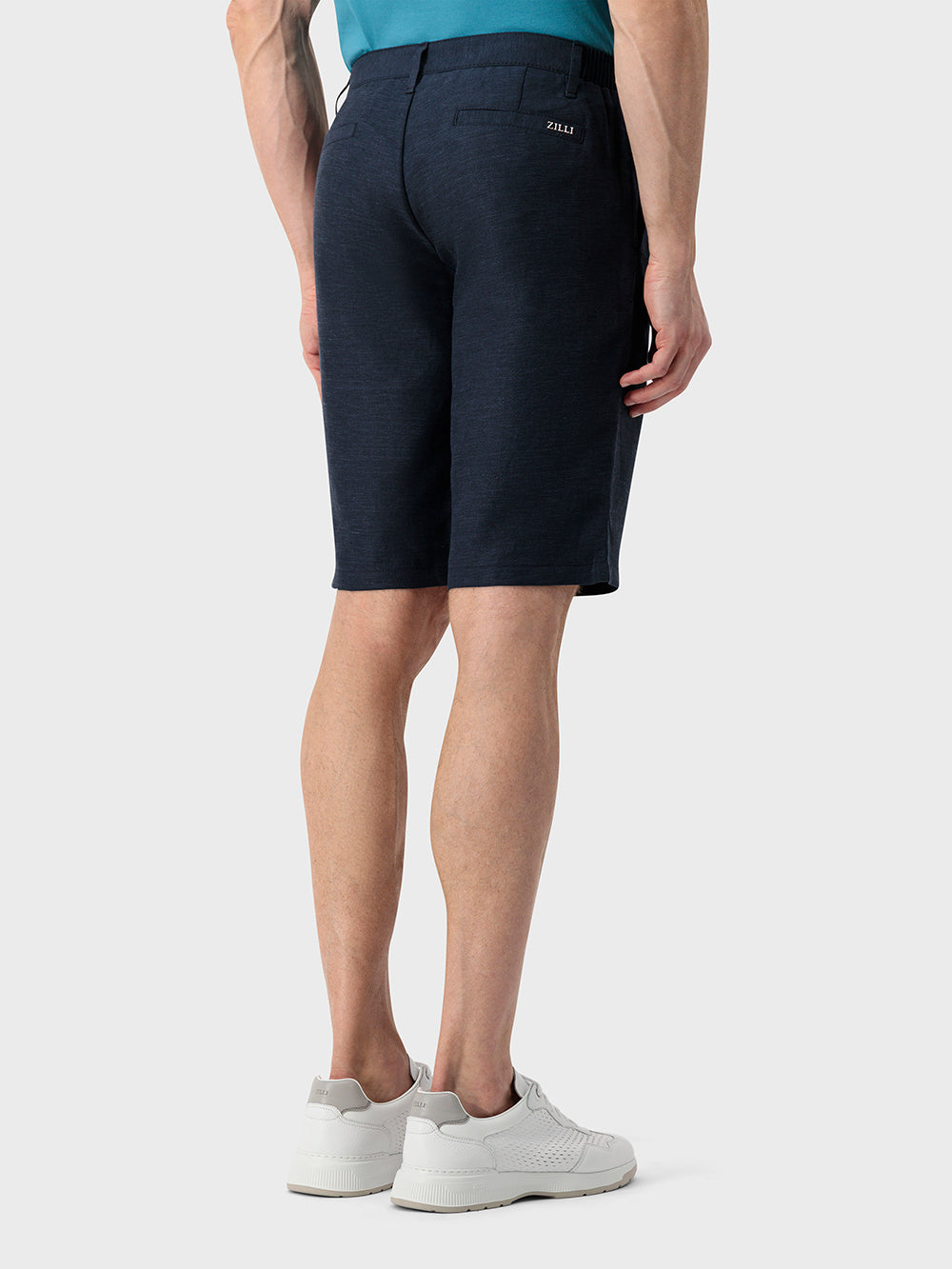 Linen Bermuda Shorts - Blue Navy