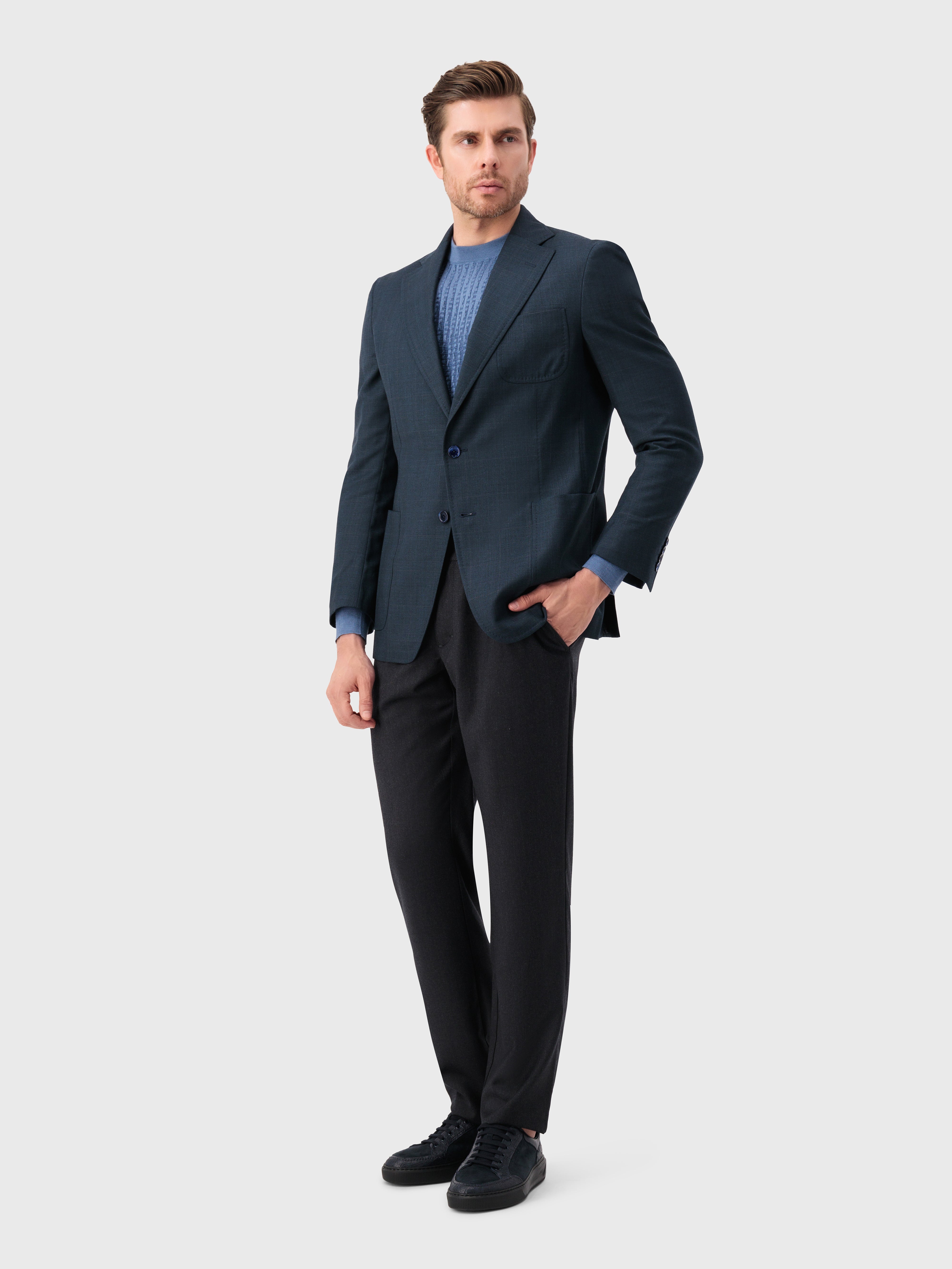 Formal Wool Jacket Dark Green