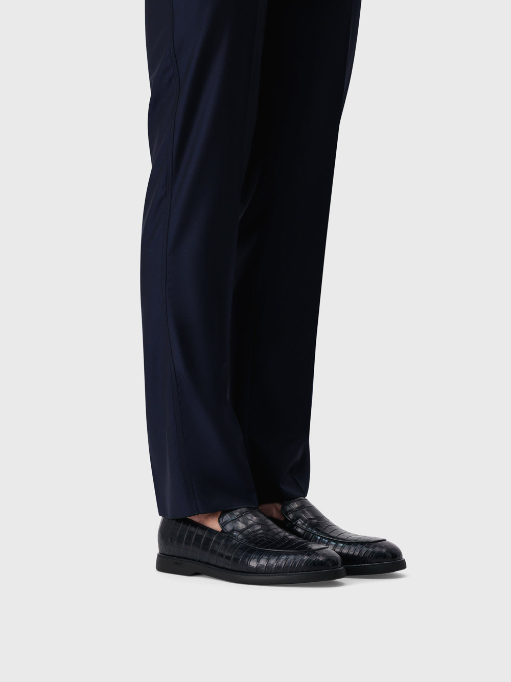 Формальные туфли из крокодиловой кожи - темно-темноморский