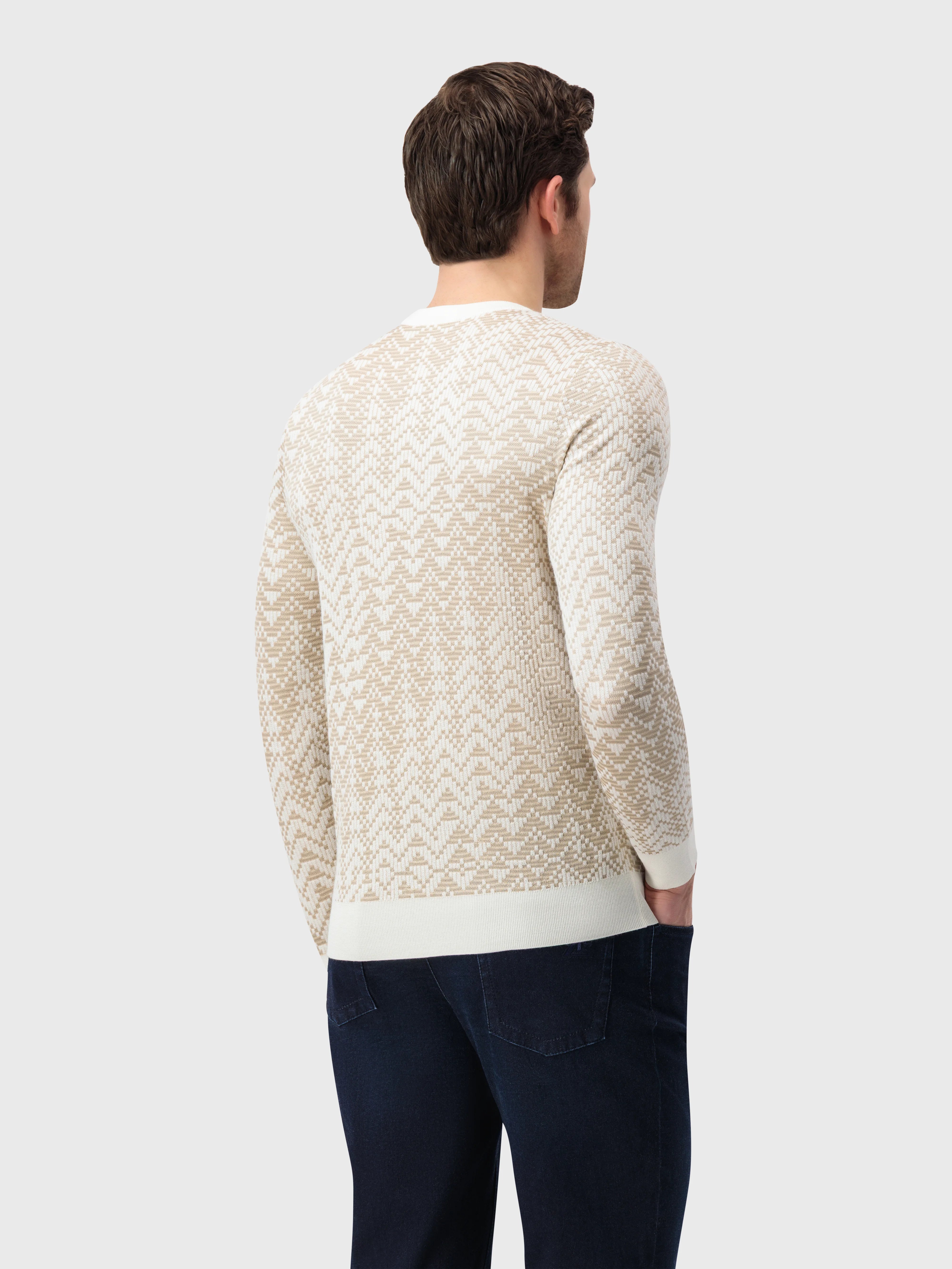 Пуловер с шевронным узором - Blond Fawn