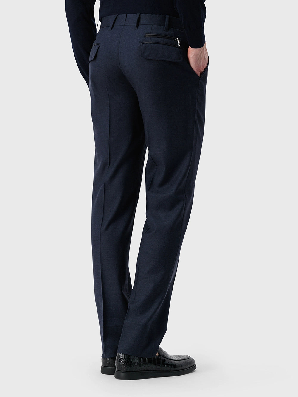 Wool Formal Trousers - Periwinkle