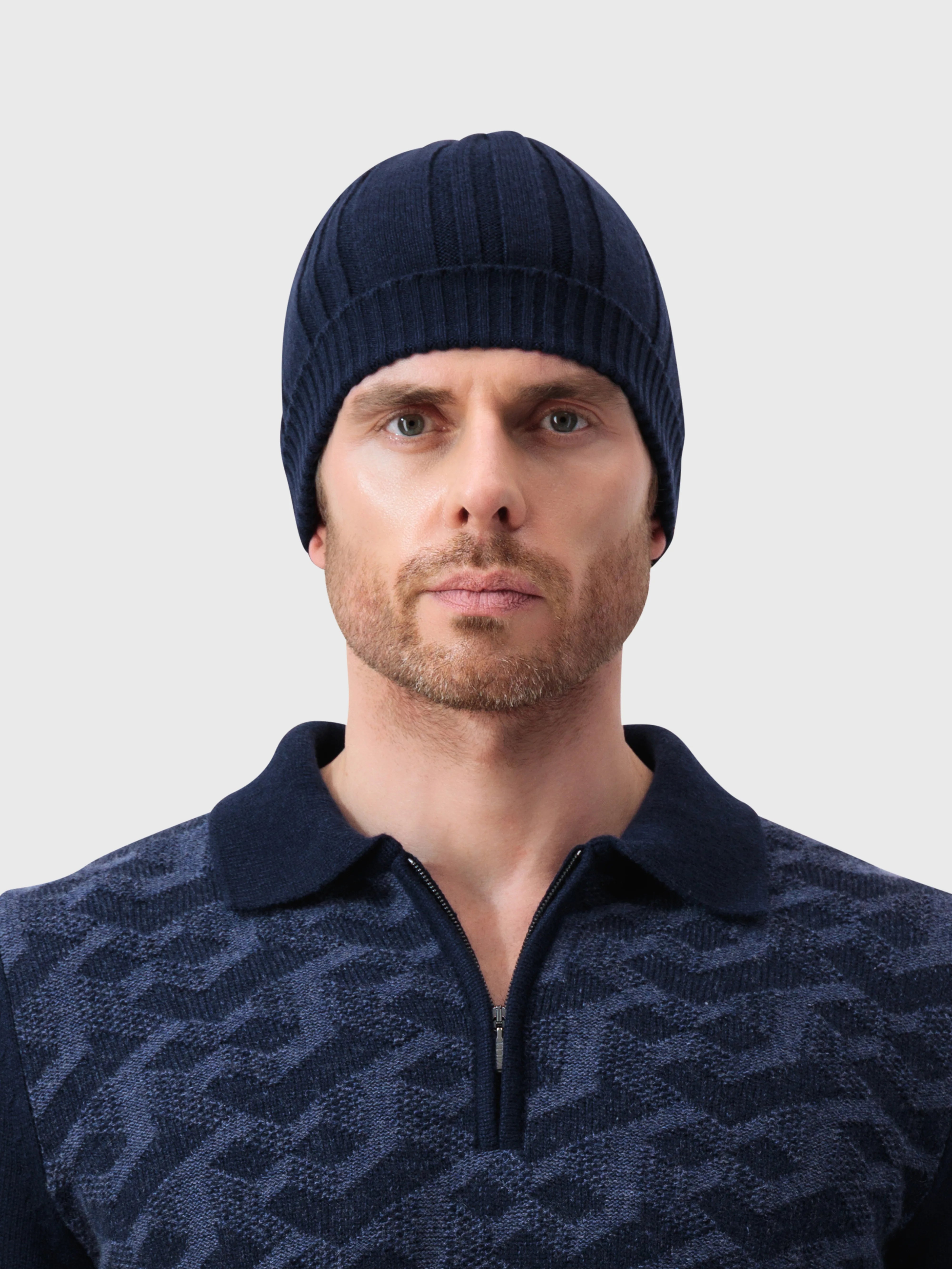 Ribbed Beanie - Dark Navy
