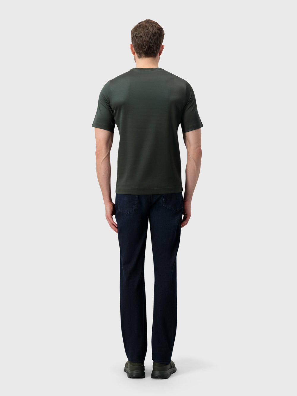ZILLI Crest Embroidered T-Shirt - Dark Sage