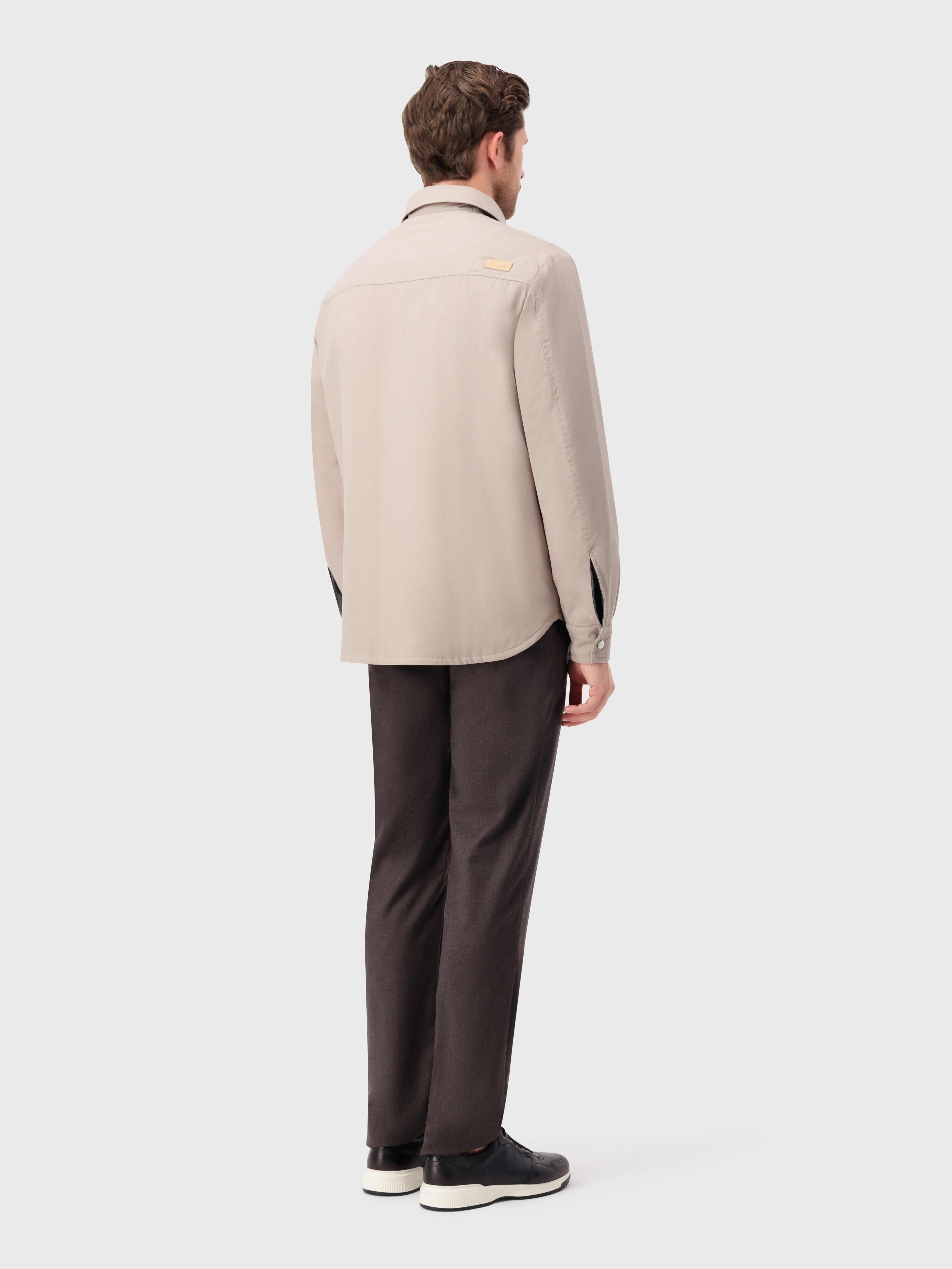 Silk and Wool Blouson Blonde Fawn