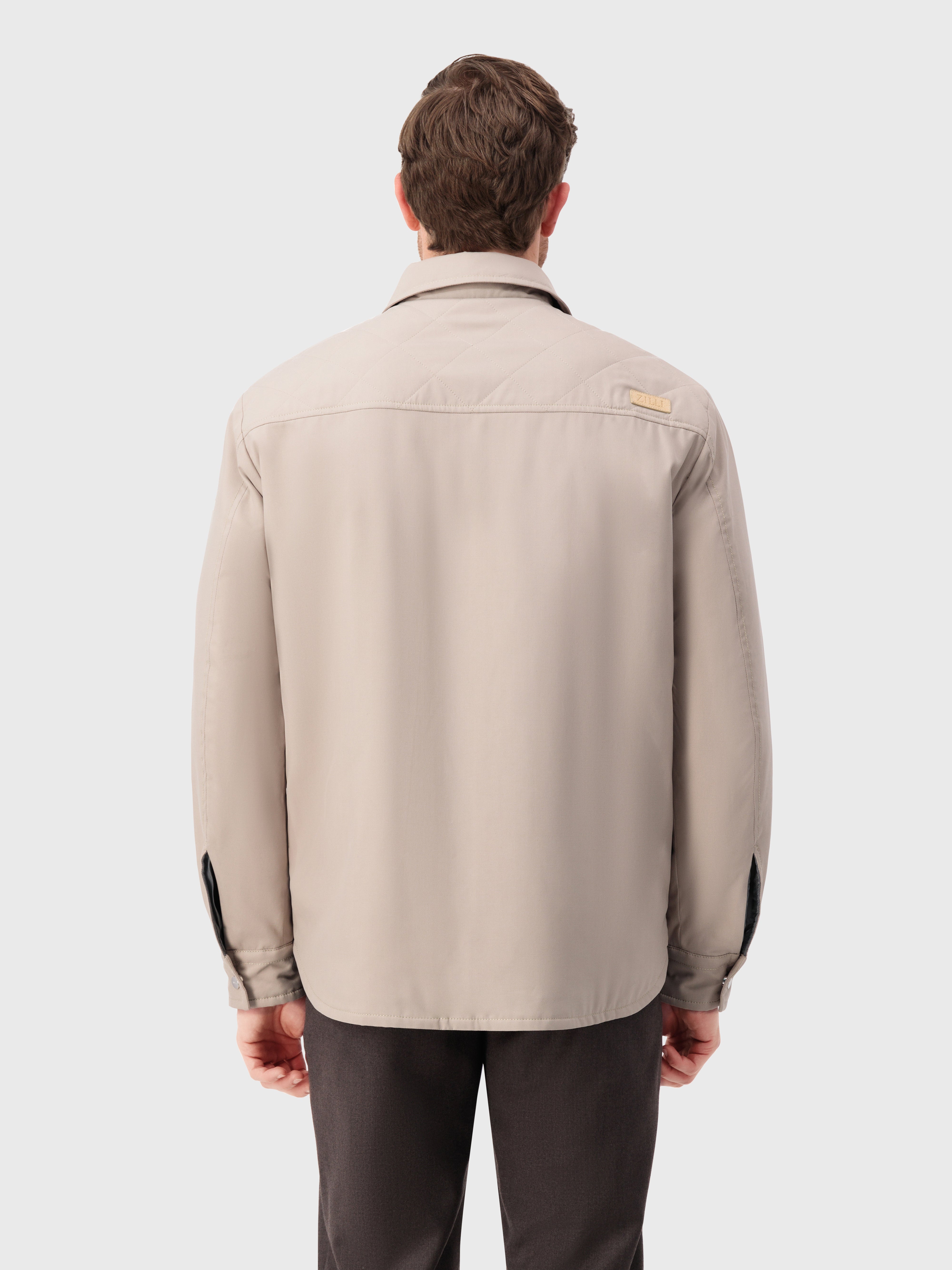 Silk and Wool Blouson Blonde Fawn