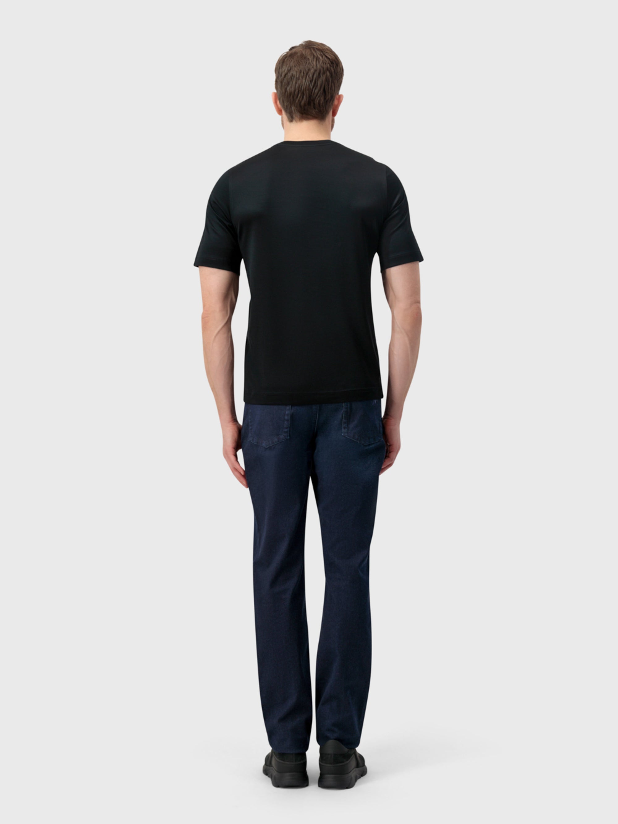 ZILLI Crest Embroidered T-Shirt - Black