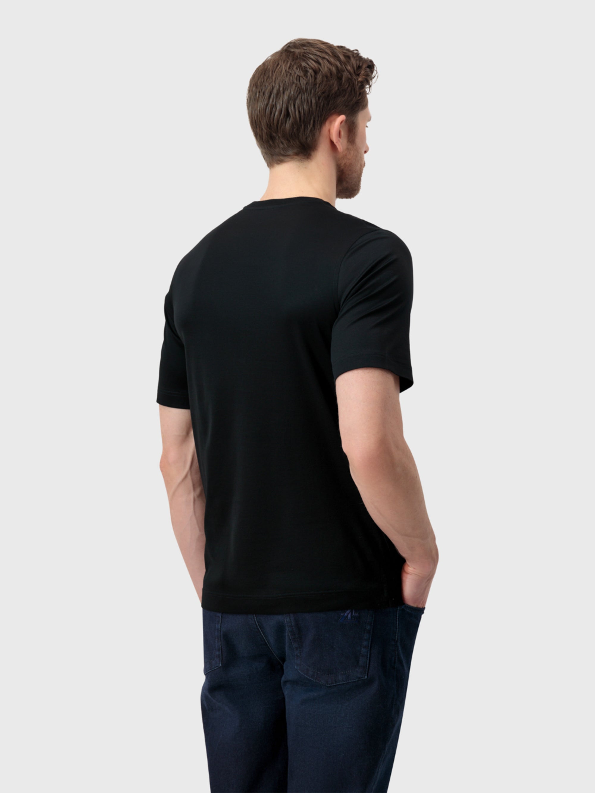 ZILLI Crest Embroidered T-Shirt - Black