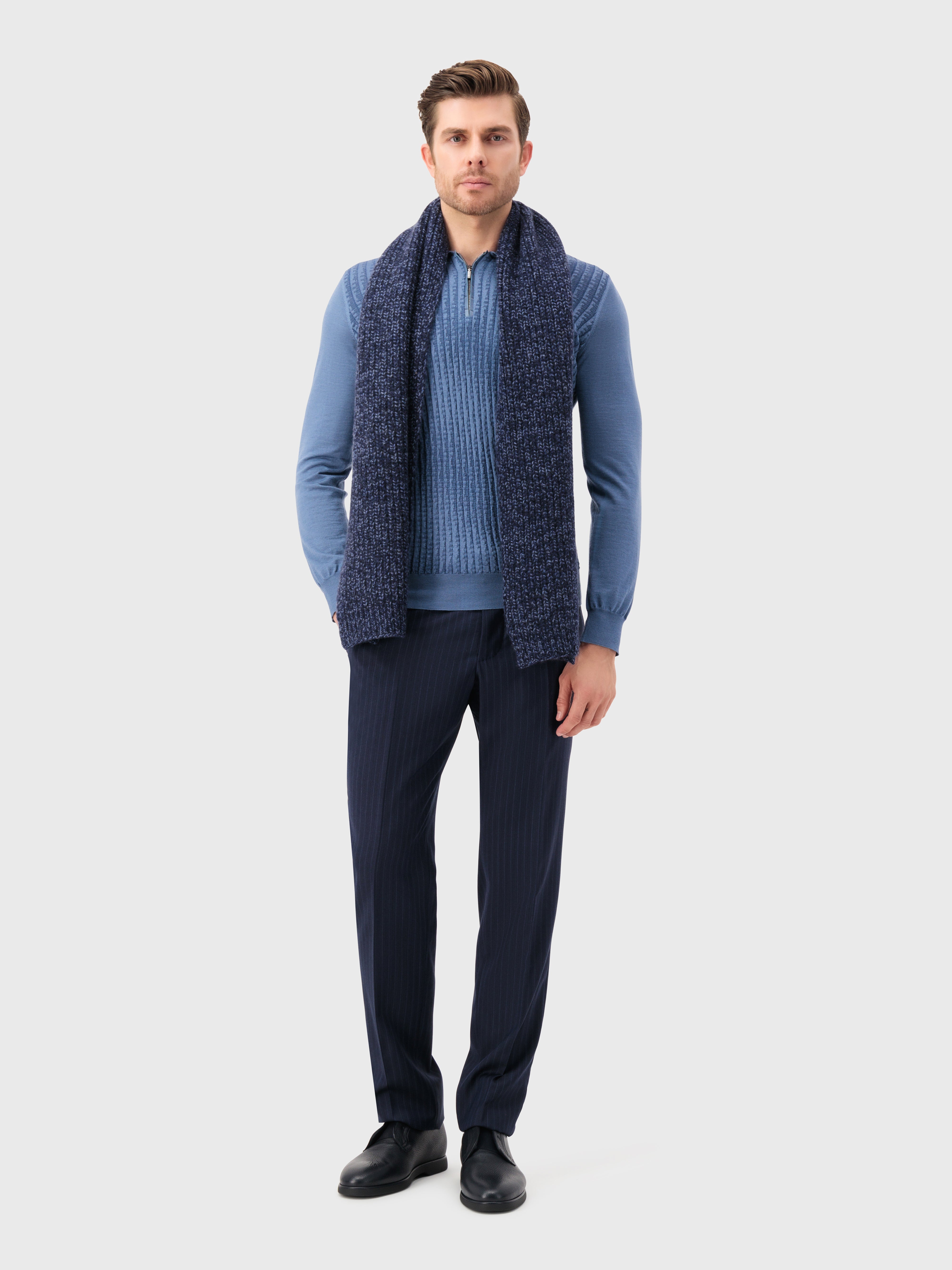 Трикотажное поло на молнии из кашемира и шелка Smoke Avio