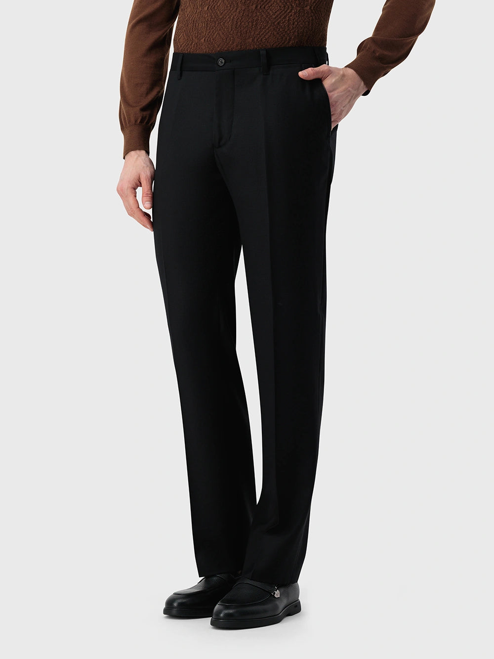Wool Formal Trousers - Black
