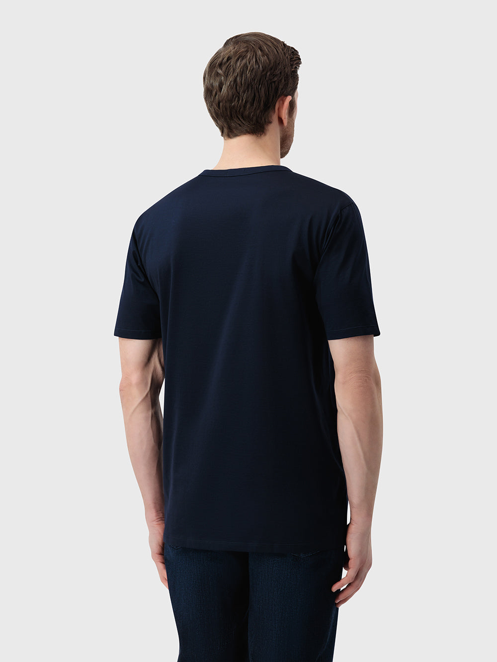Monochrome V-Neck T-Shirt - Blue Navy