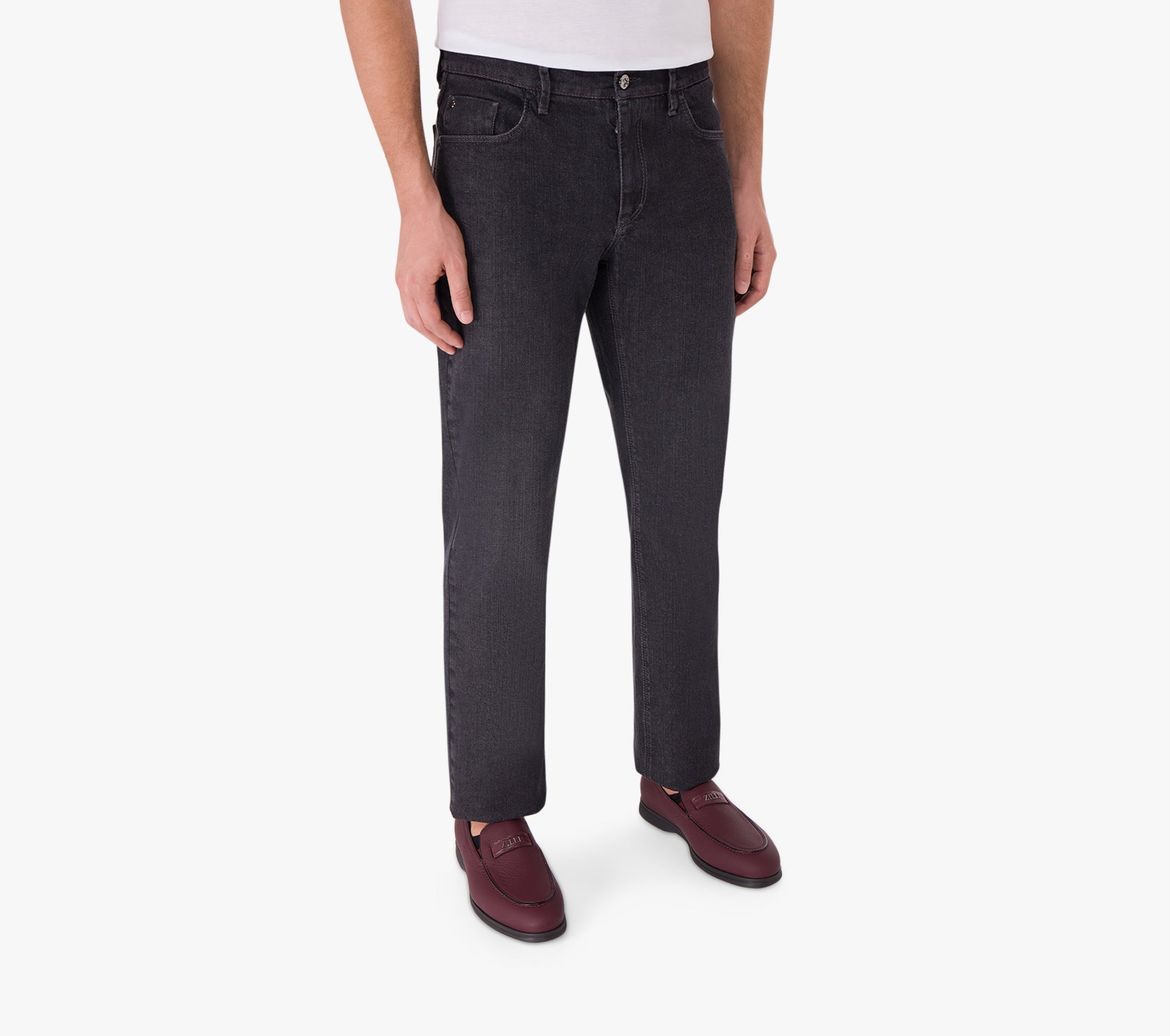 Regular Fit Jeans with Crocodile Inlay