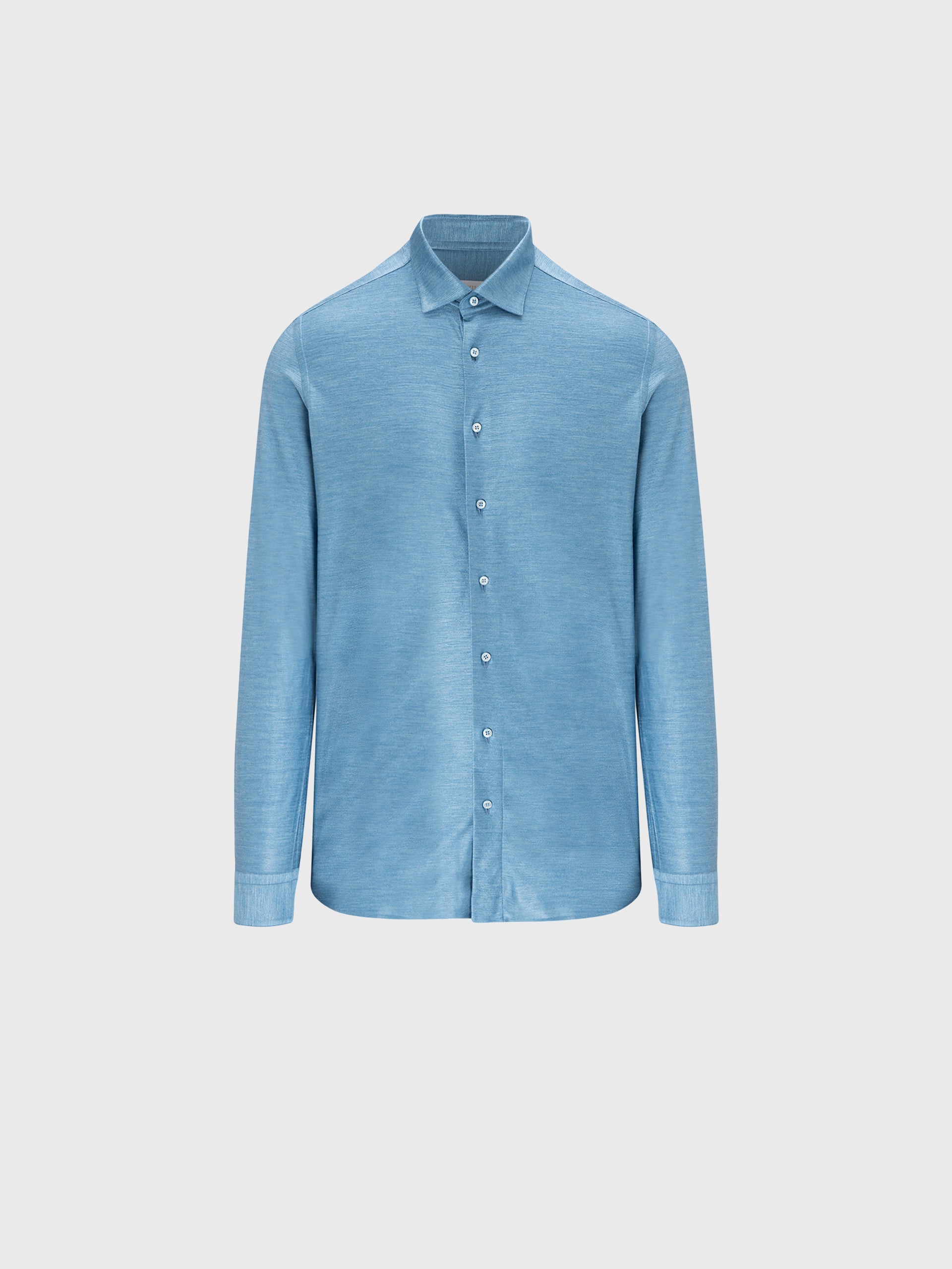 Шелковая рубашка с длинным рукавом