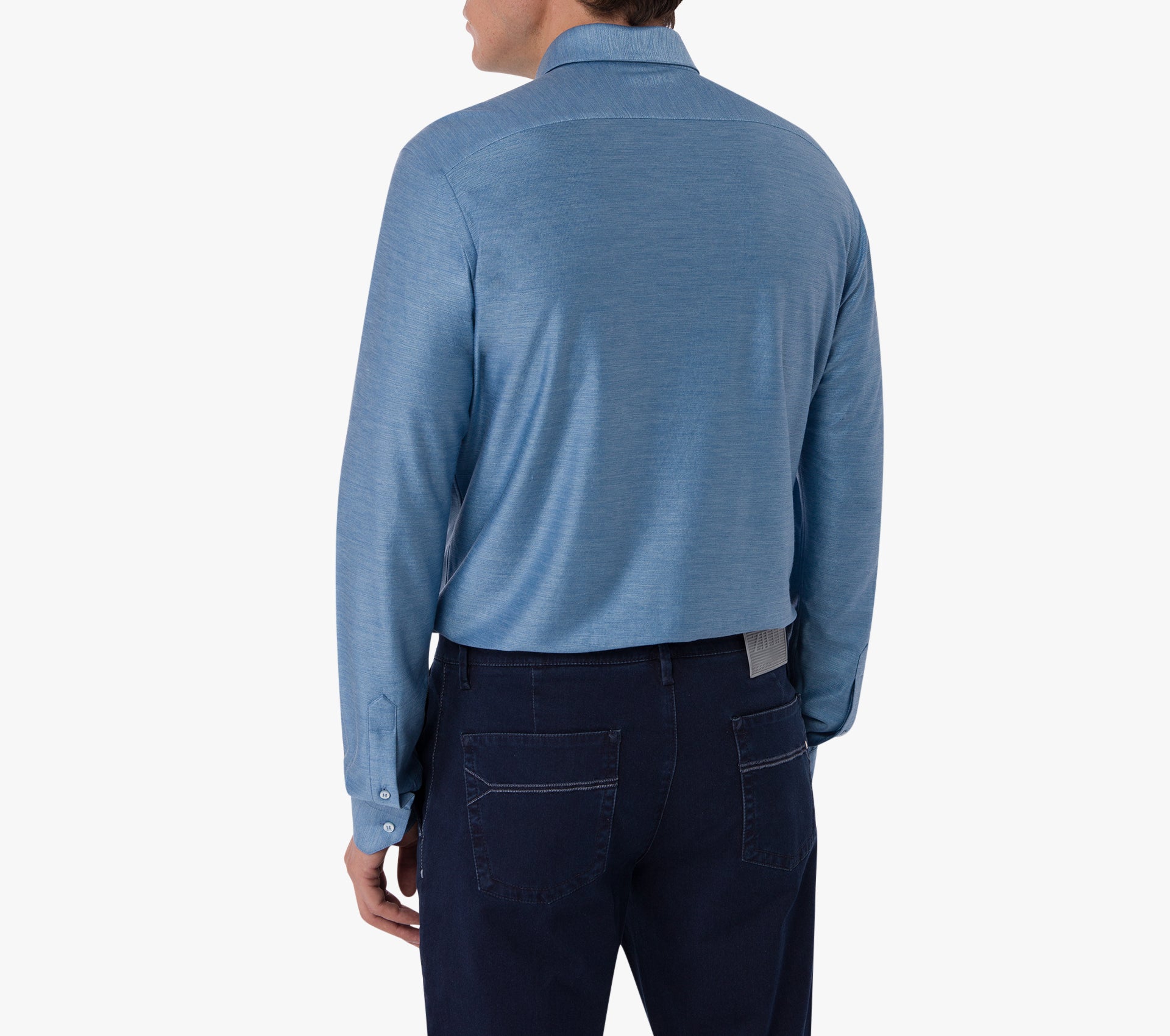 Шелковая рубашка с длинным рукавом