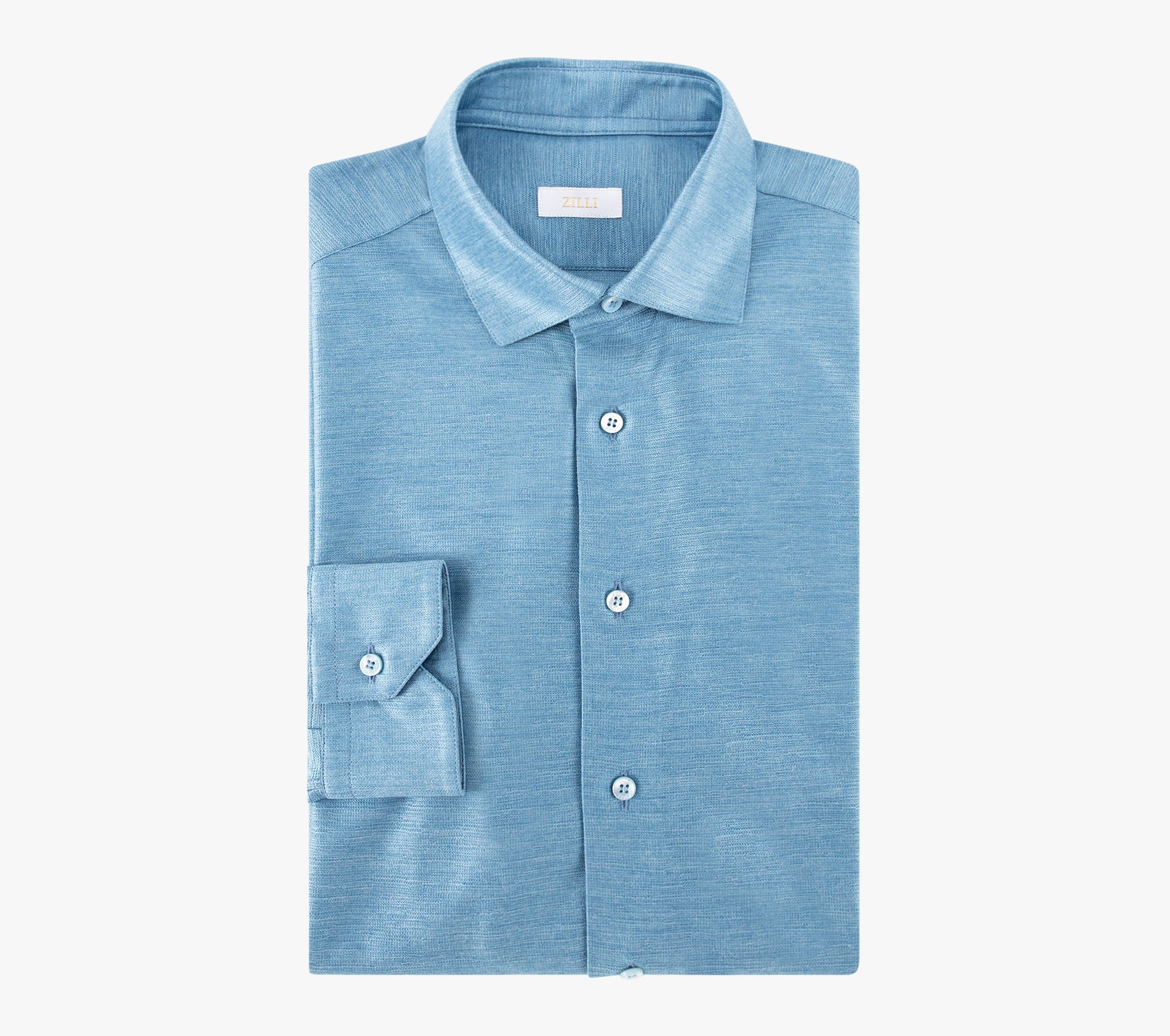 Шелковая рубашка с длинным рукавом