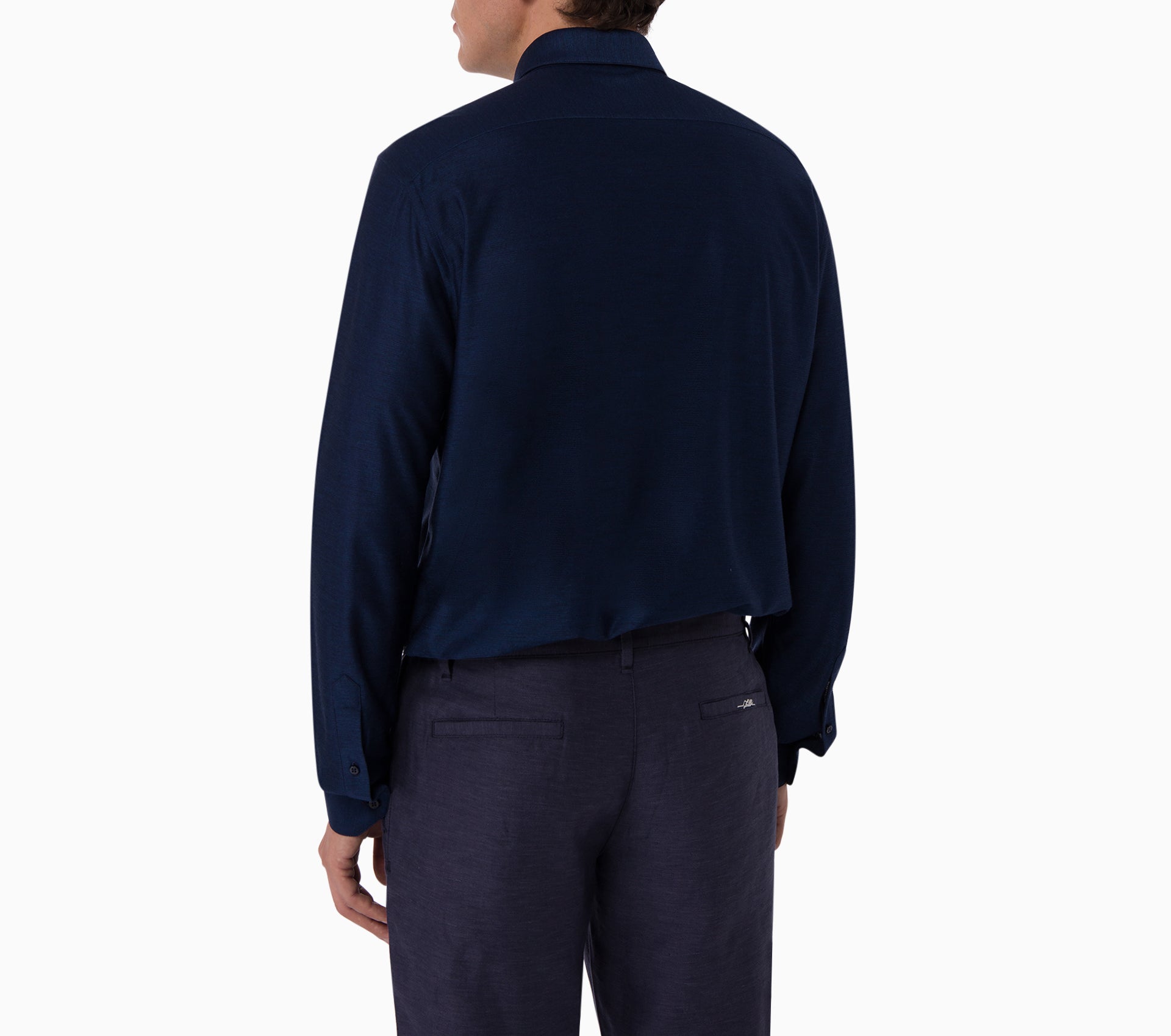 Шелковая рубашка с длинным рукавом