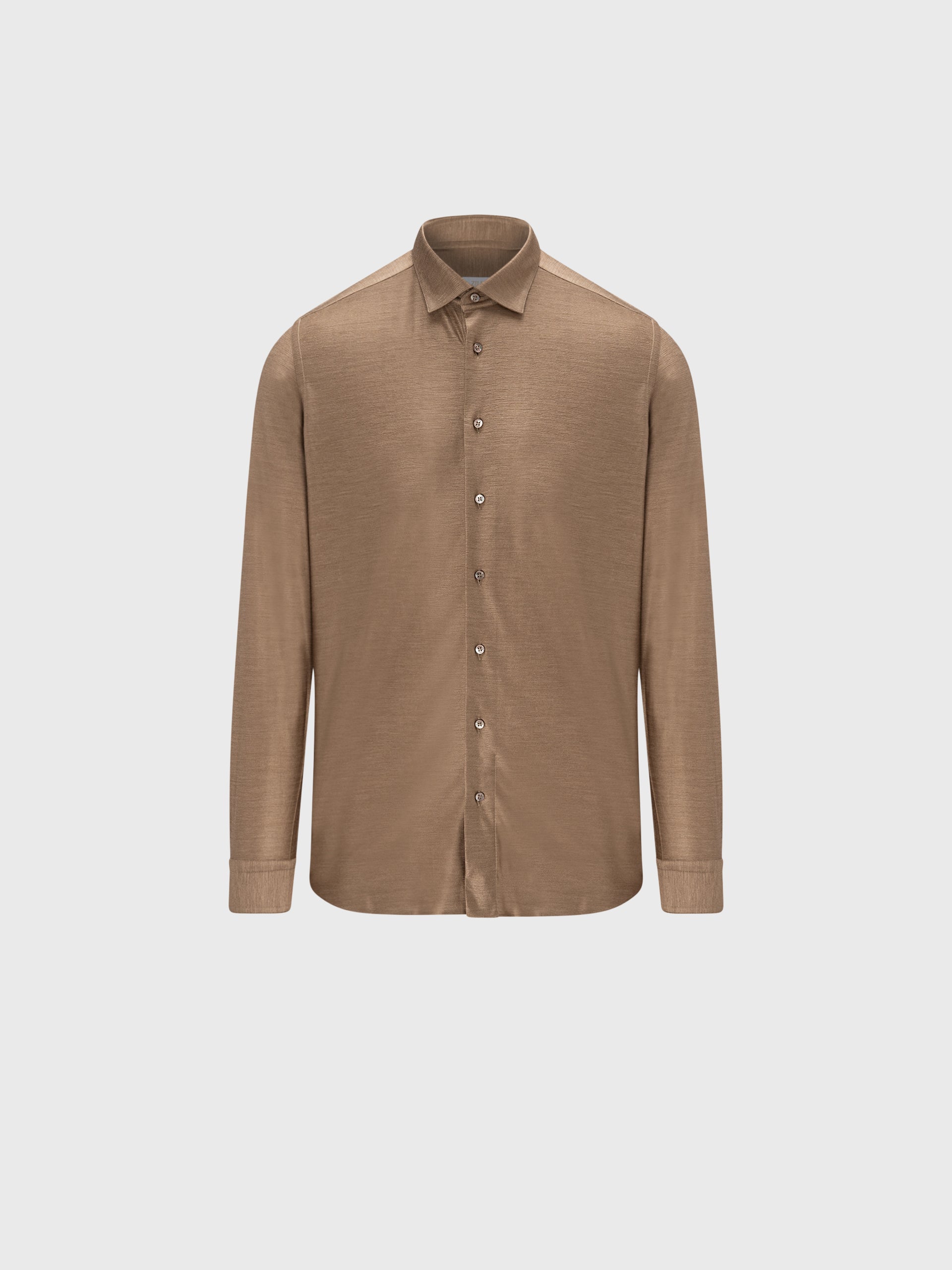 Шелковая рубашка с длинным рукавом