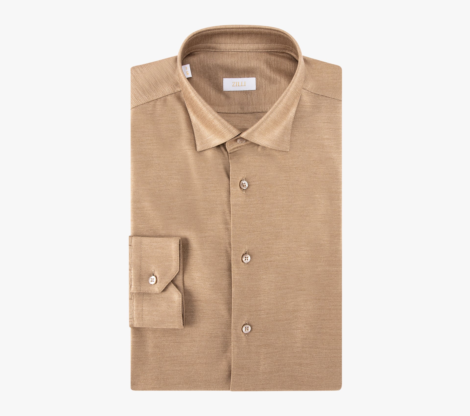 Шелковая рубашка с длинным рукавом