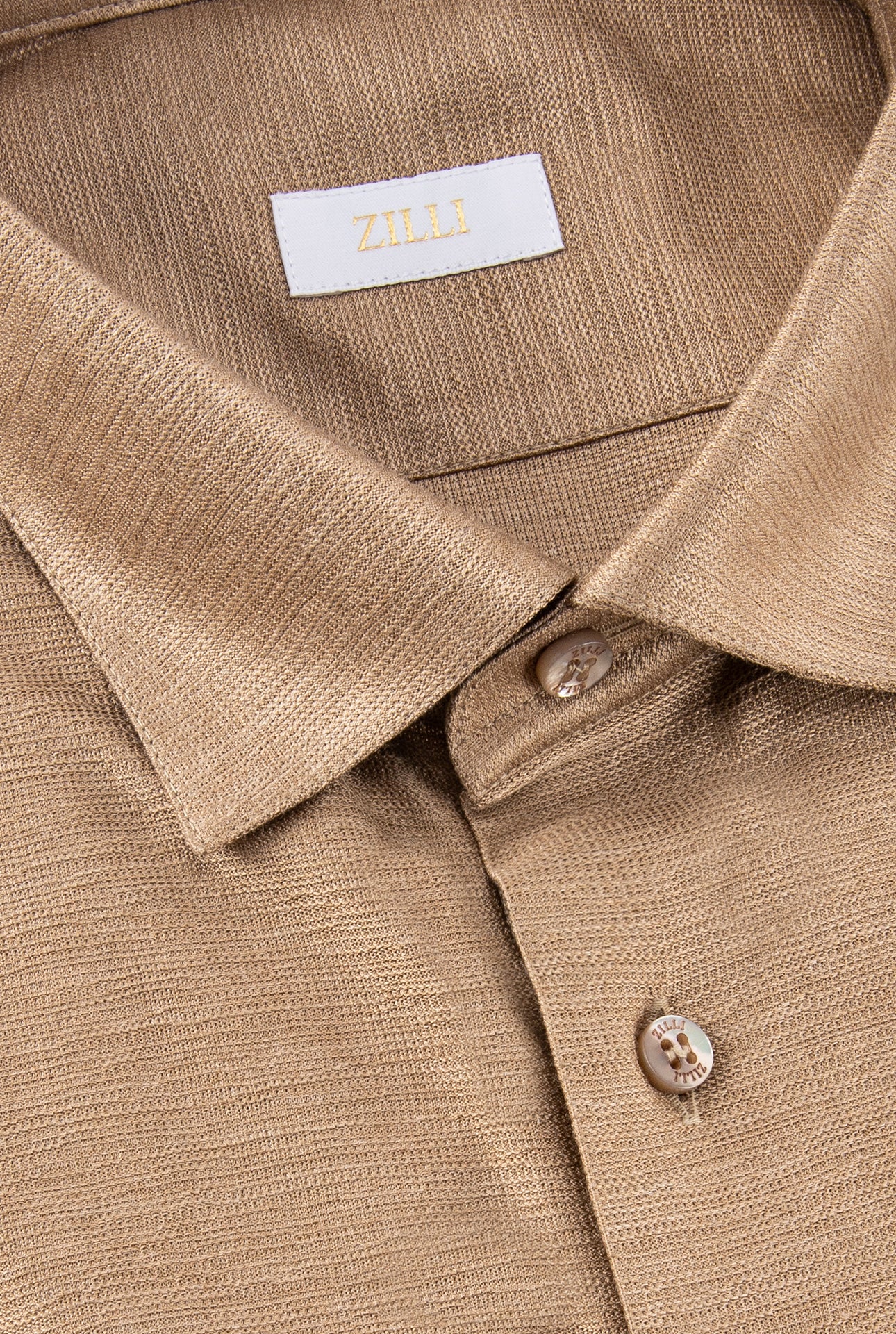 Шелковая рубашка с длинным рукавом