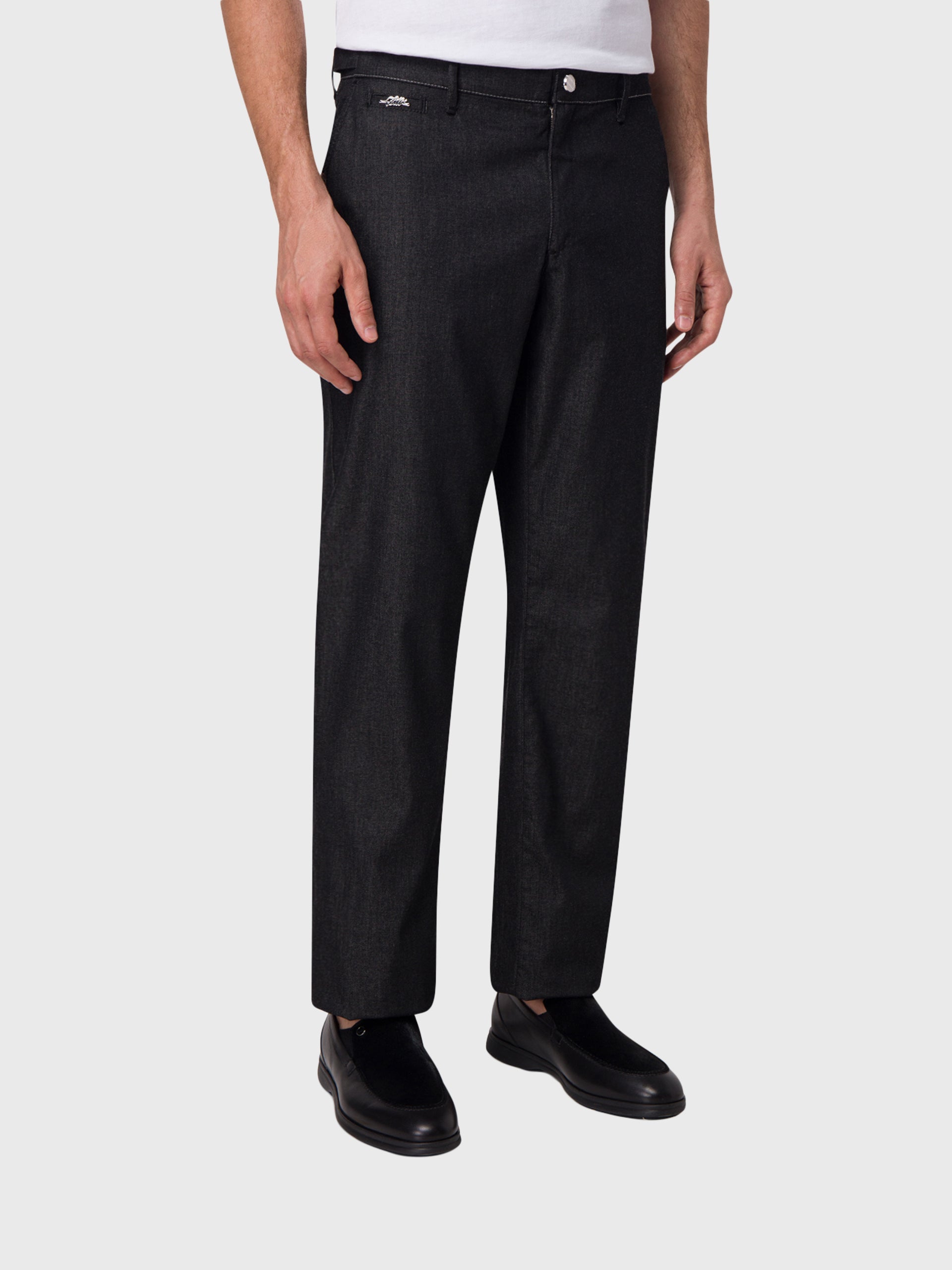 Полуэластичные брюки зауженного кроя с вышивкой Zilli Poem