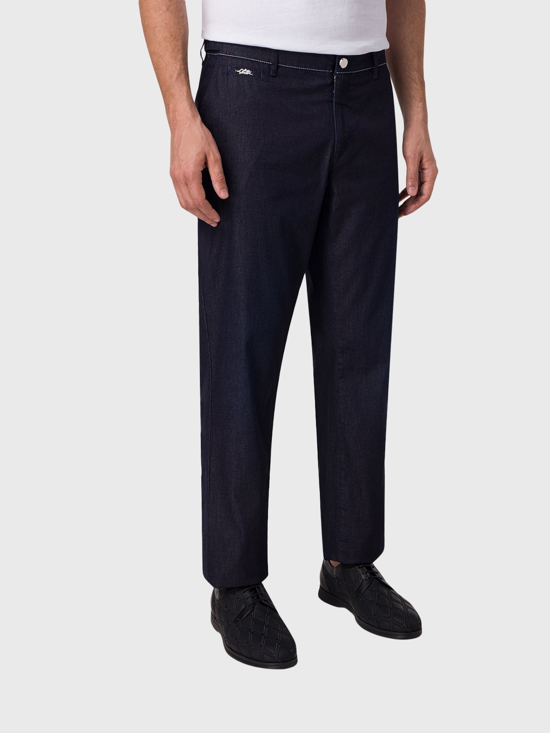 Полуэластичные брюки зауженного кроя с вышивкой Zilli Poem