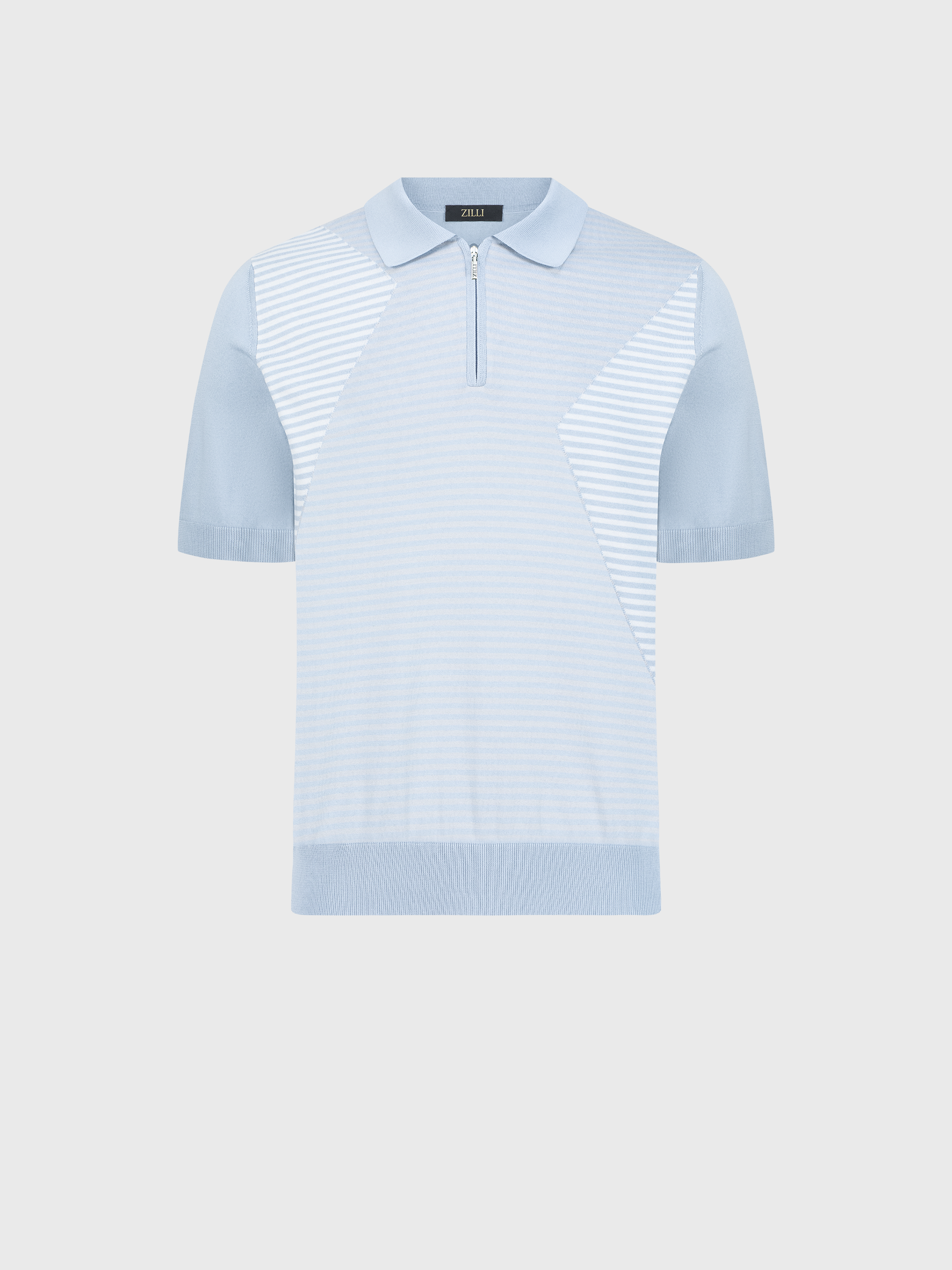 Полосатое поло с короткими рукавами