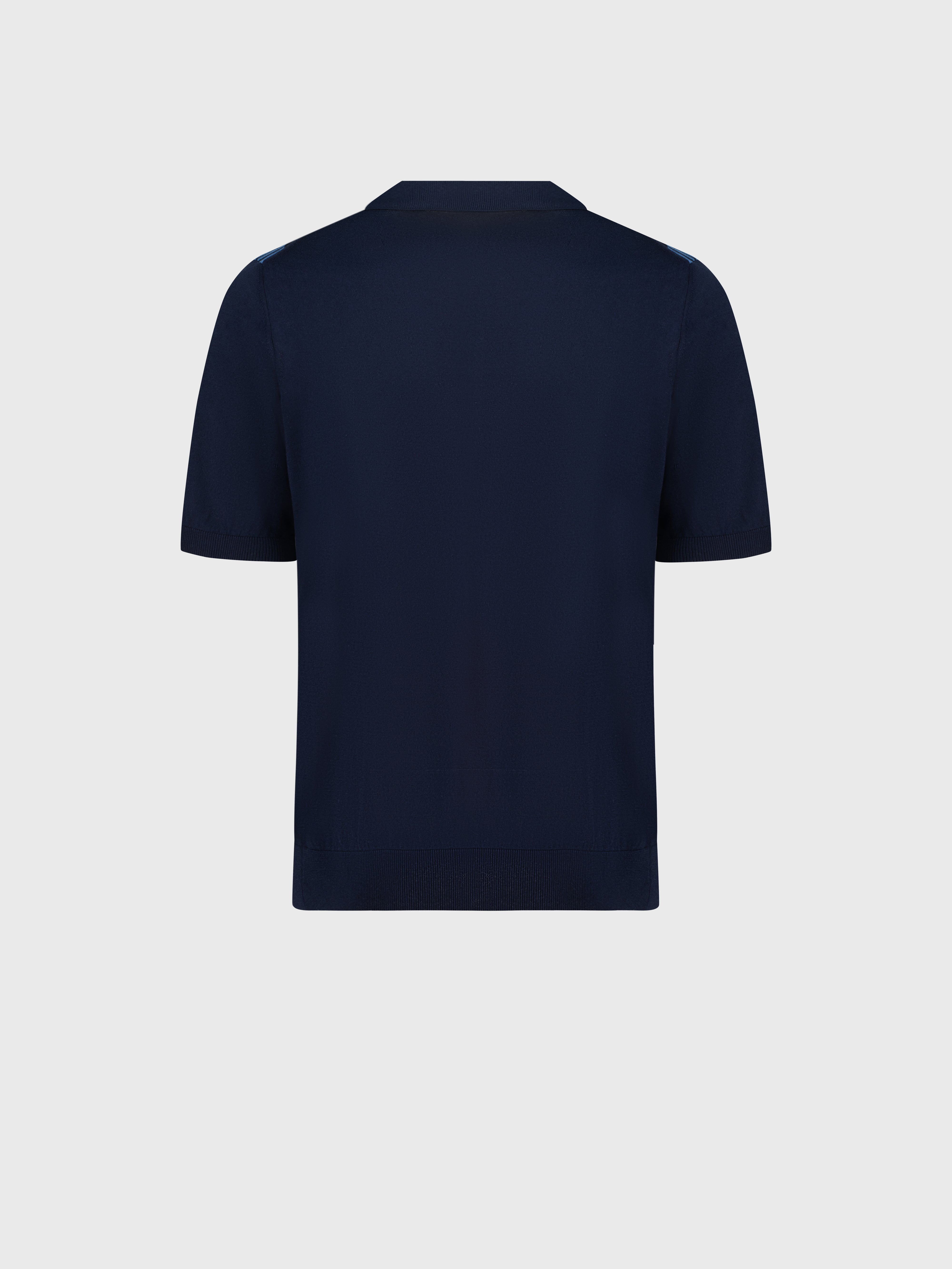 Полосатое поло с короткими рукавами