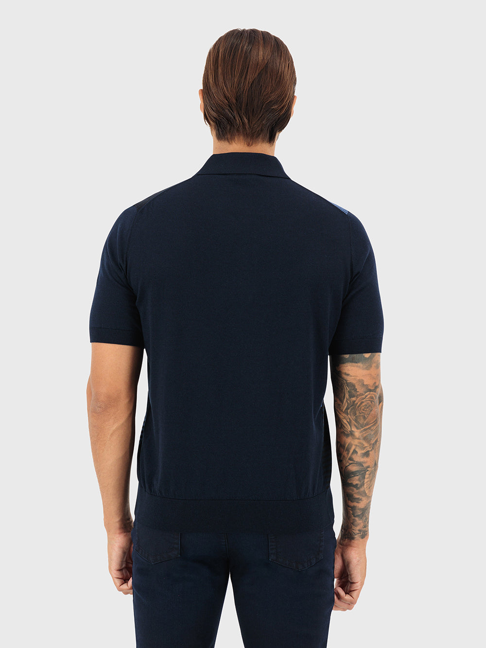 Полосатое поло с короткими рукавами