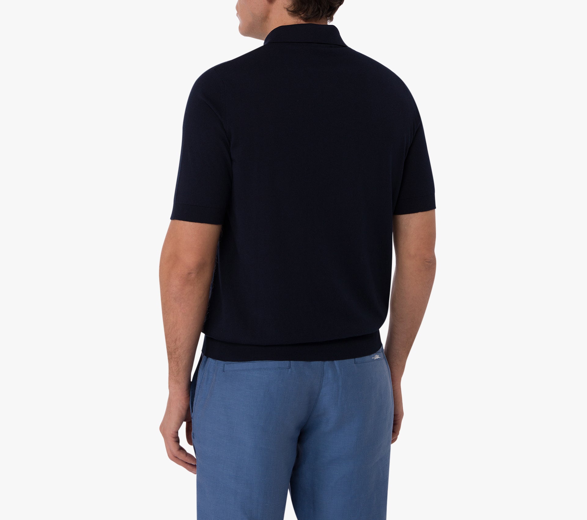 Поло на молнии с короткими рукавами