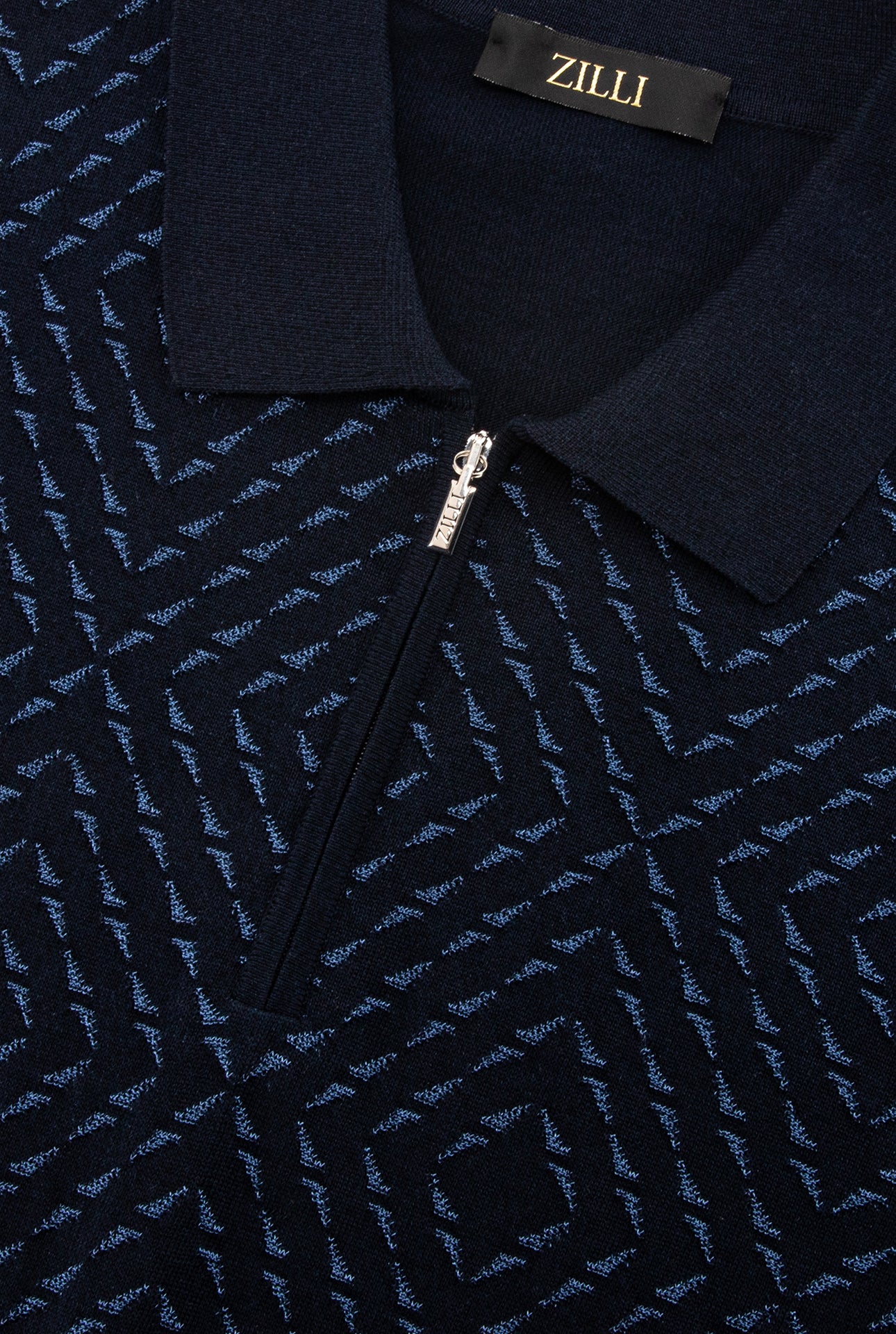 Поло на молнии с короткими рукавами