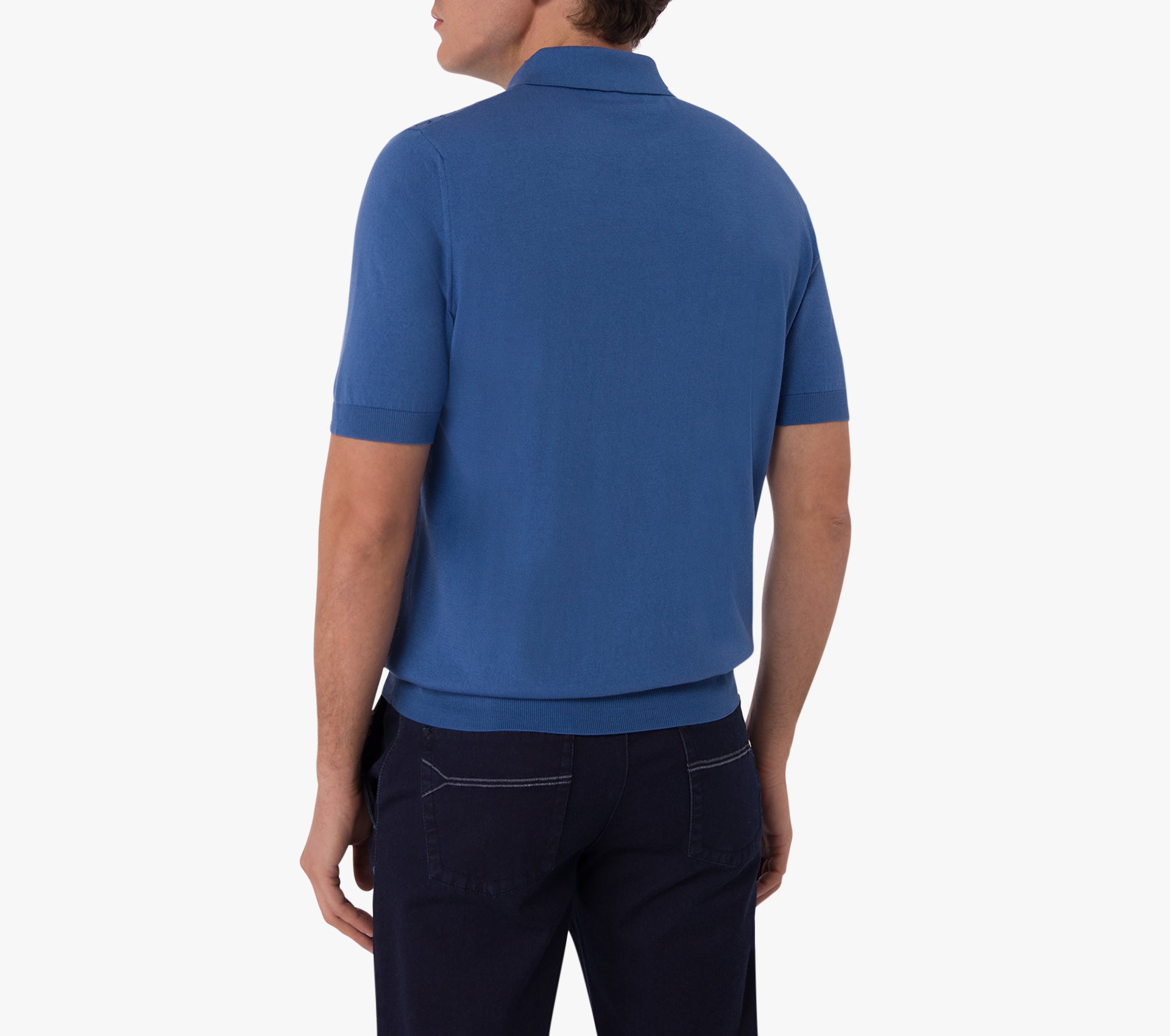 Поло на молнии с короткими рукавами