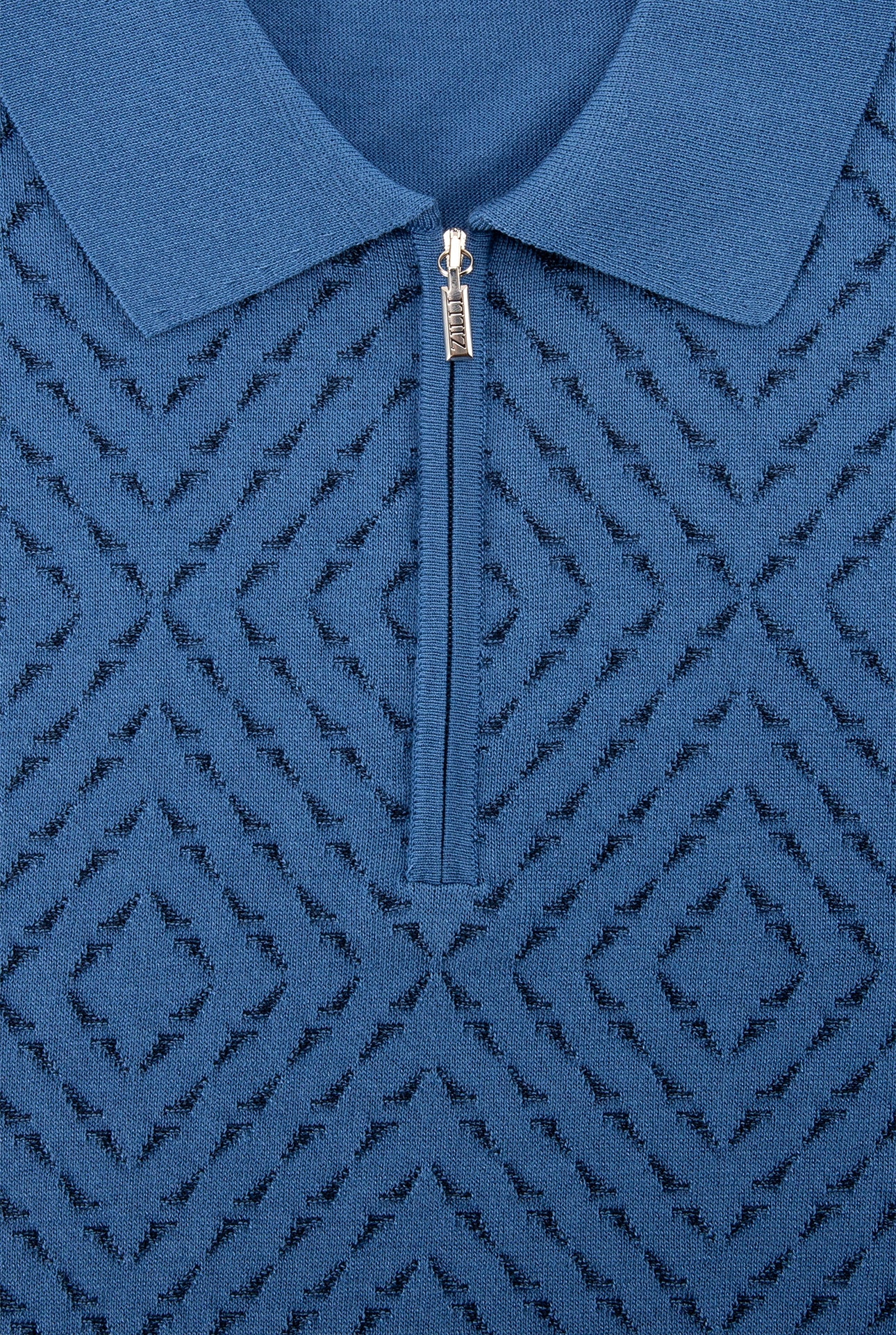 Поло на молнии с короткими рукавами