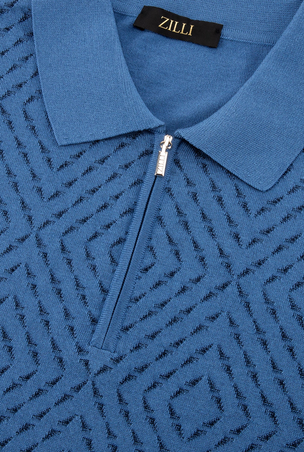 Поло на молнии с короткими рукавами