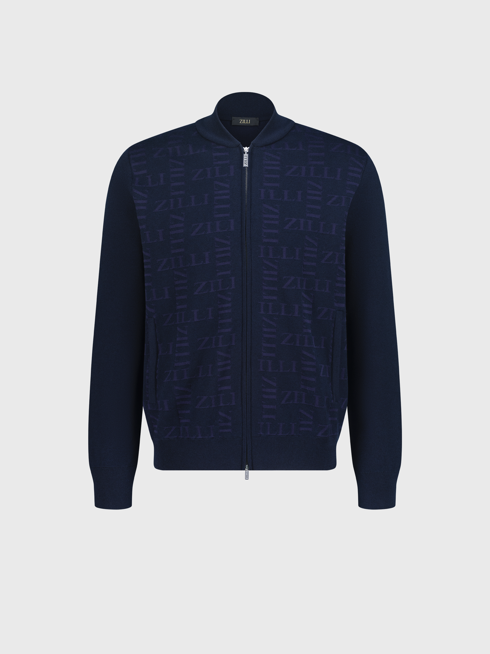 Спортивный костюм на молнии с поперечным рисунком