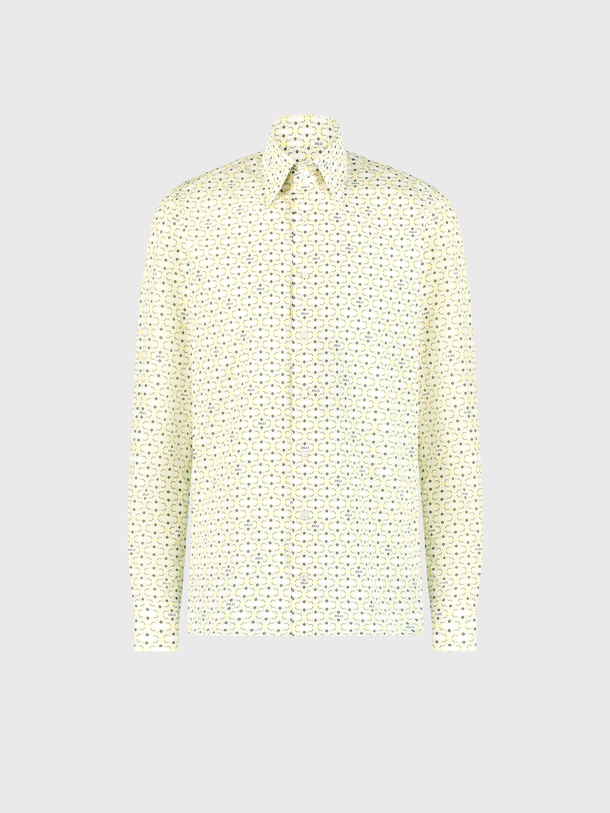 Хлопковая рубашка с длинным рукавом с принтом пейсли