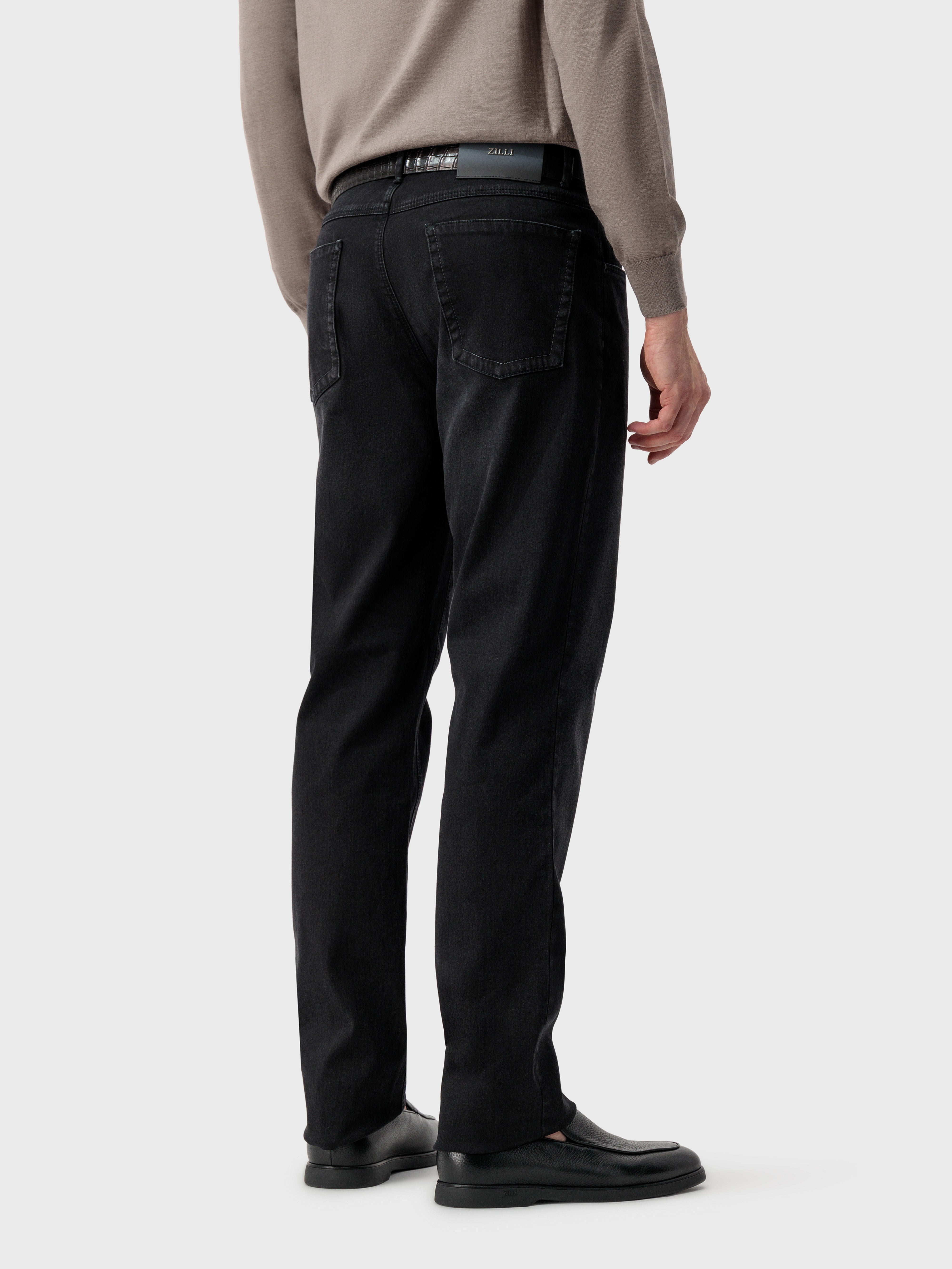 Джинсы из денима черные