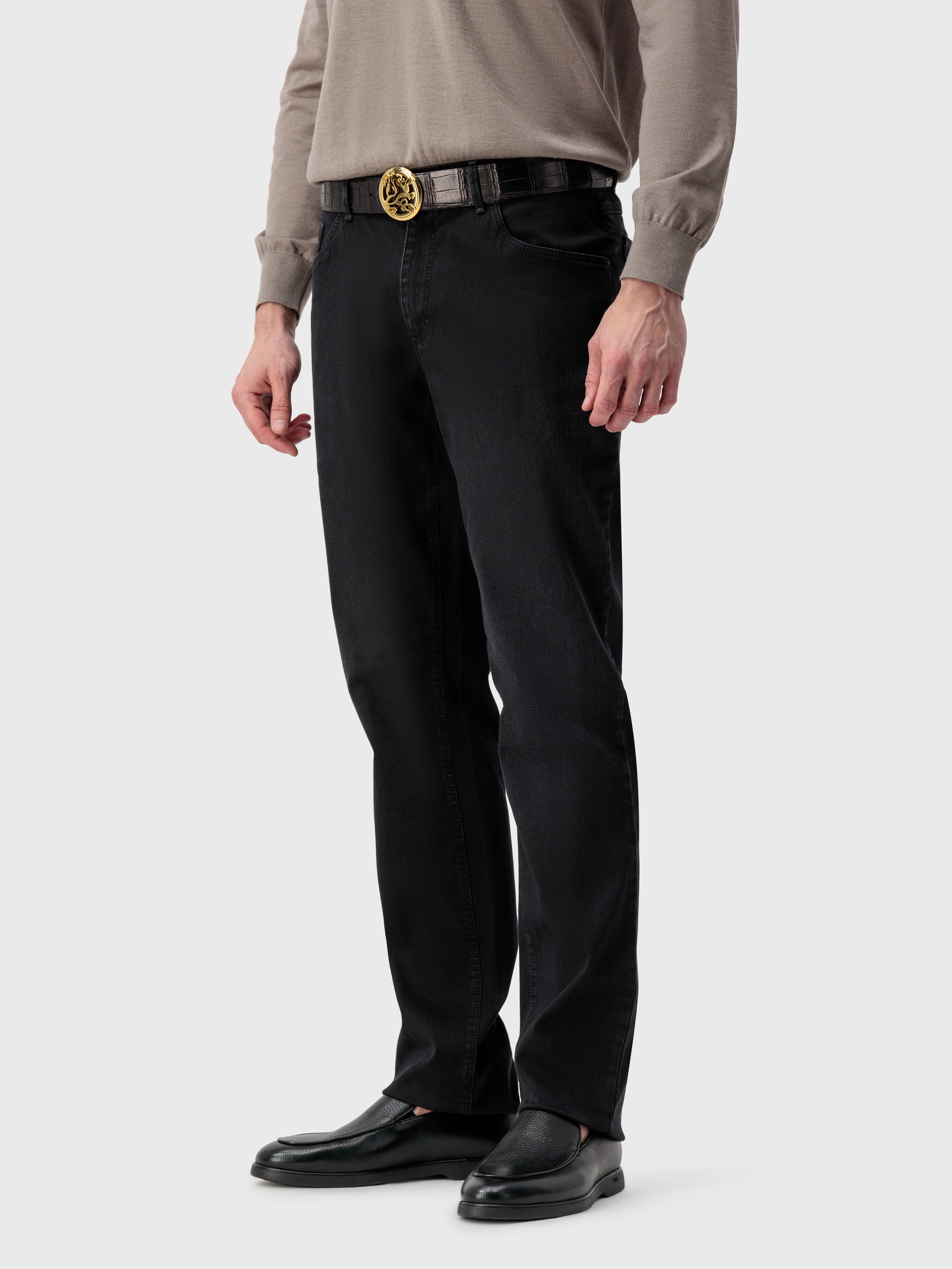 Джинсы из денима черные