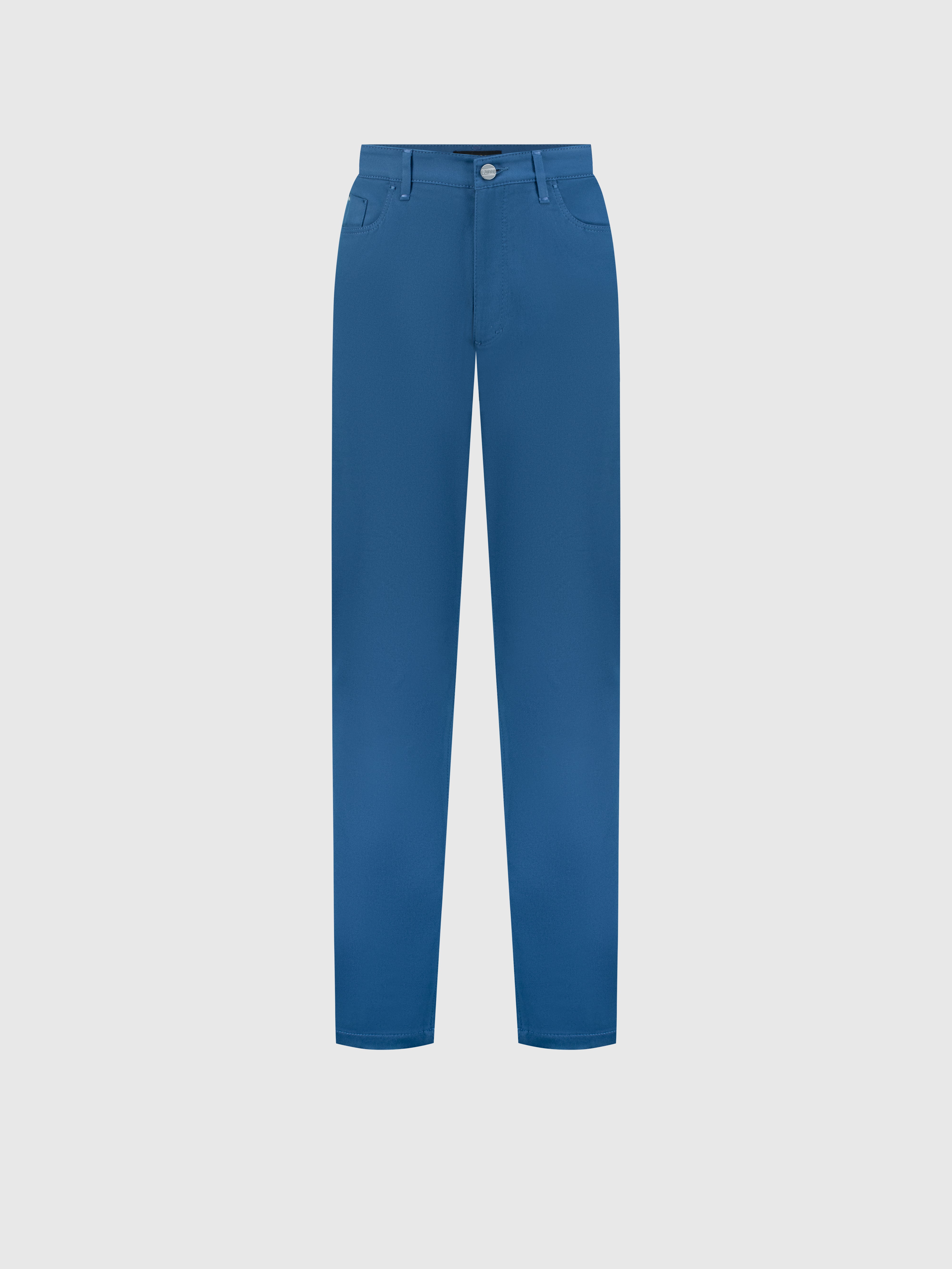 Jeans with Calf Suede "Z" Patch Blue Jeans