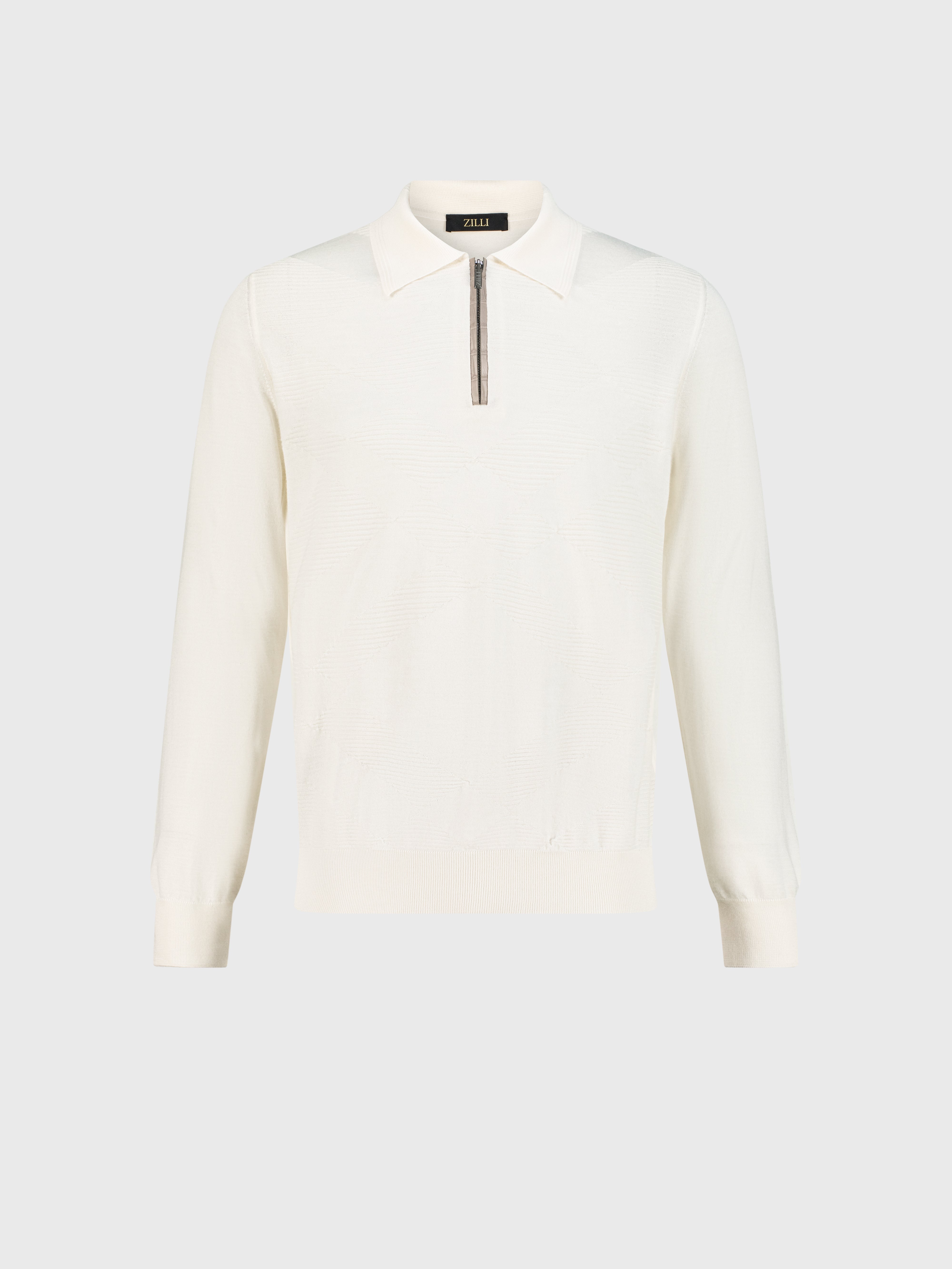 Поло из кашемира и шелка белое