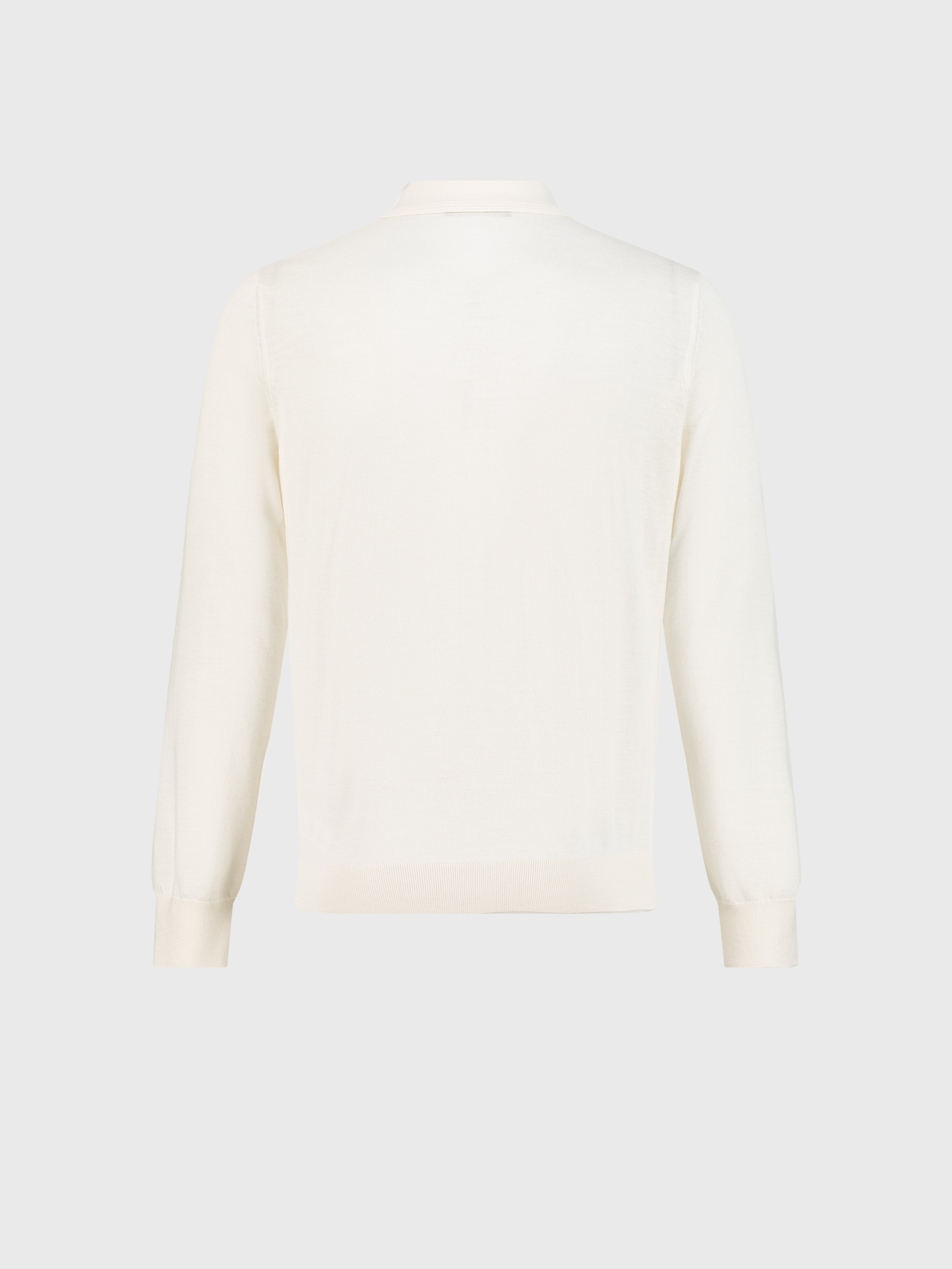 Поло из кашемира и шелка белое