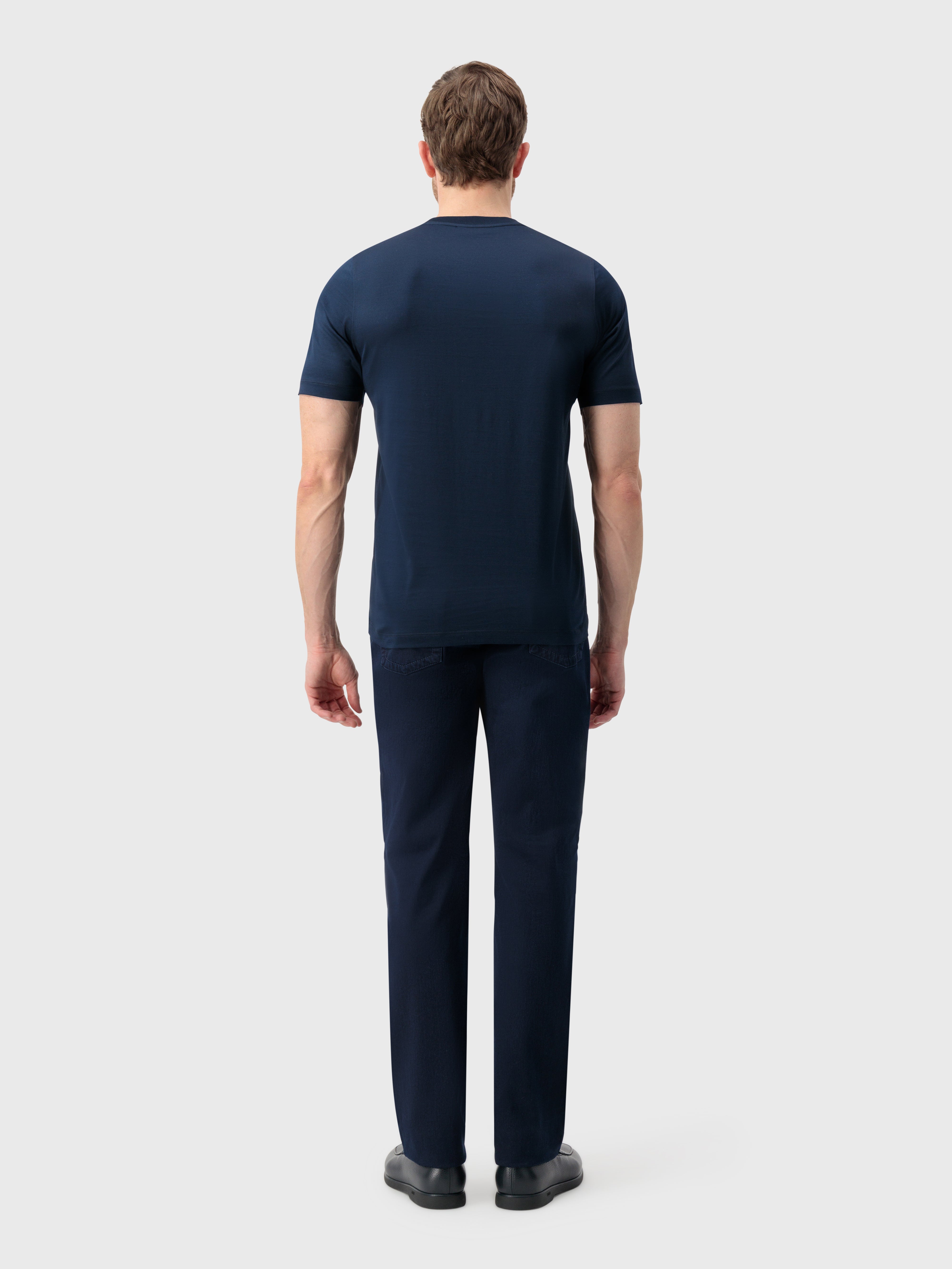 Футболка с градиентной вышивкой Zilli Shade Dark Navy