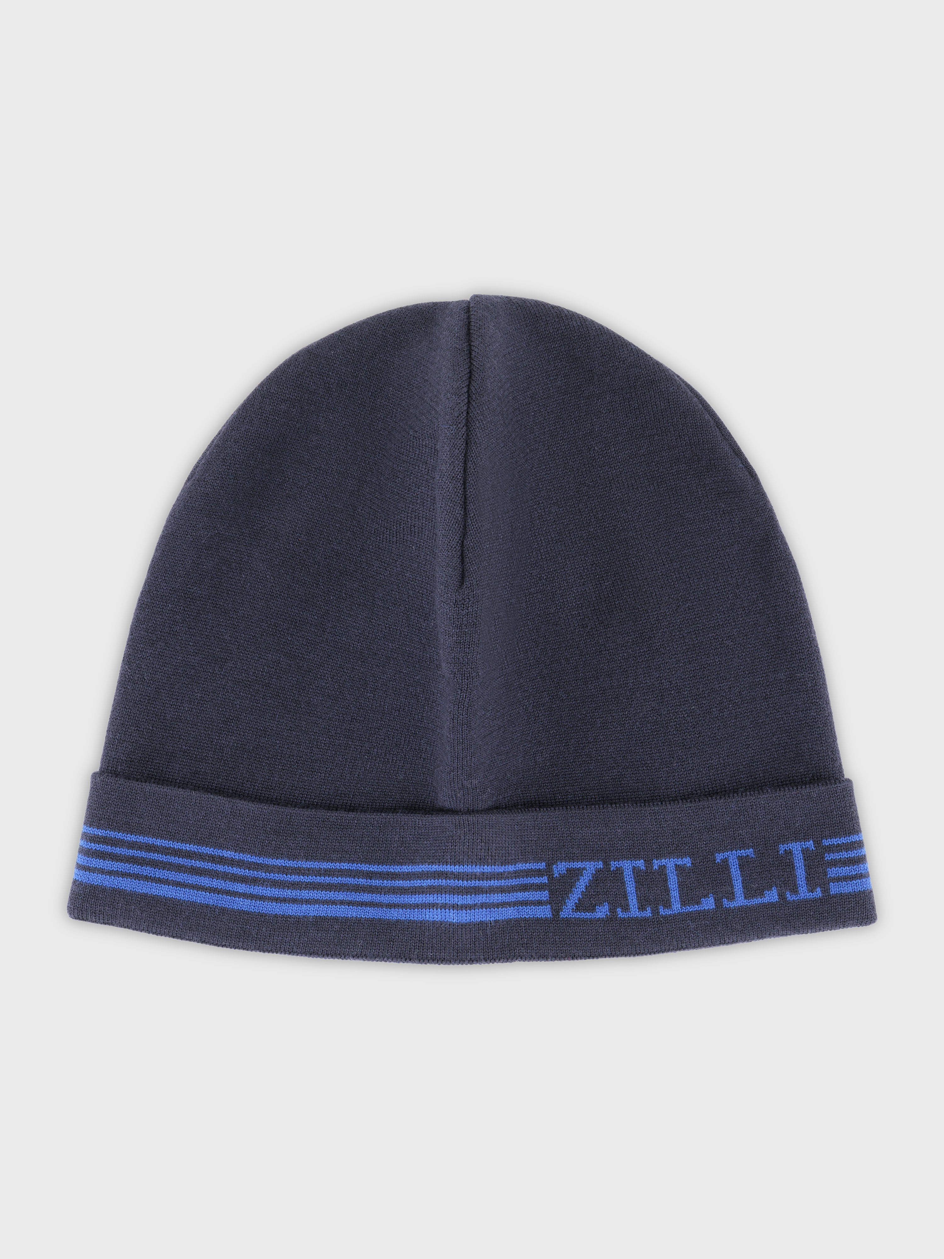 Beanie with Zilli Embroidery Dark Navy