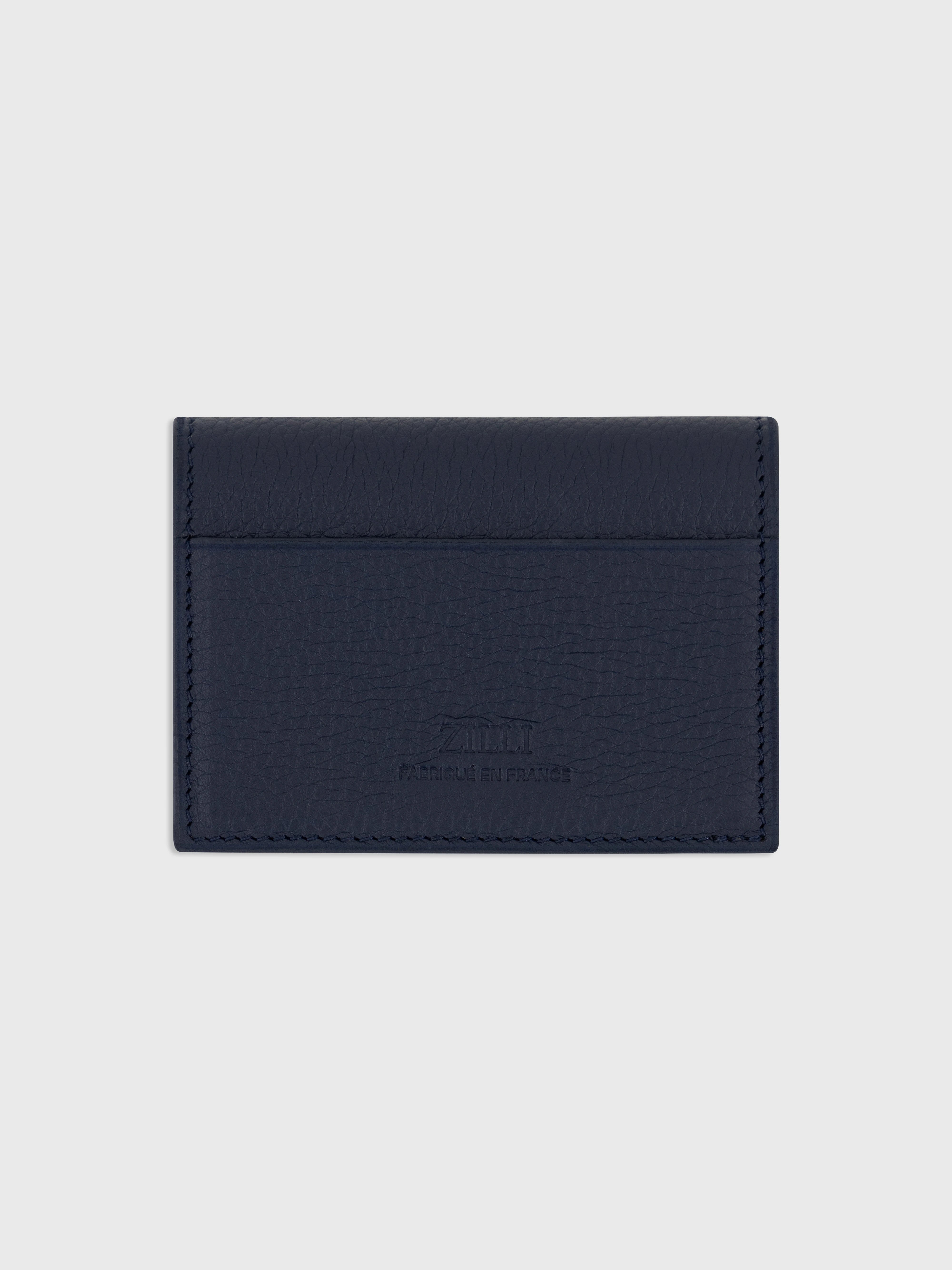 ZILLI Hardware Embellished Card Holder - Dark Navy