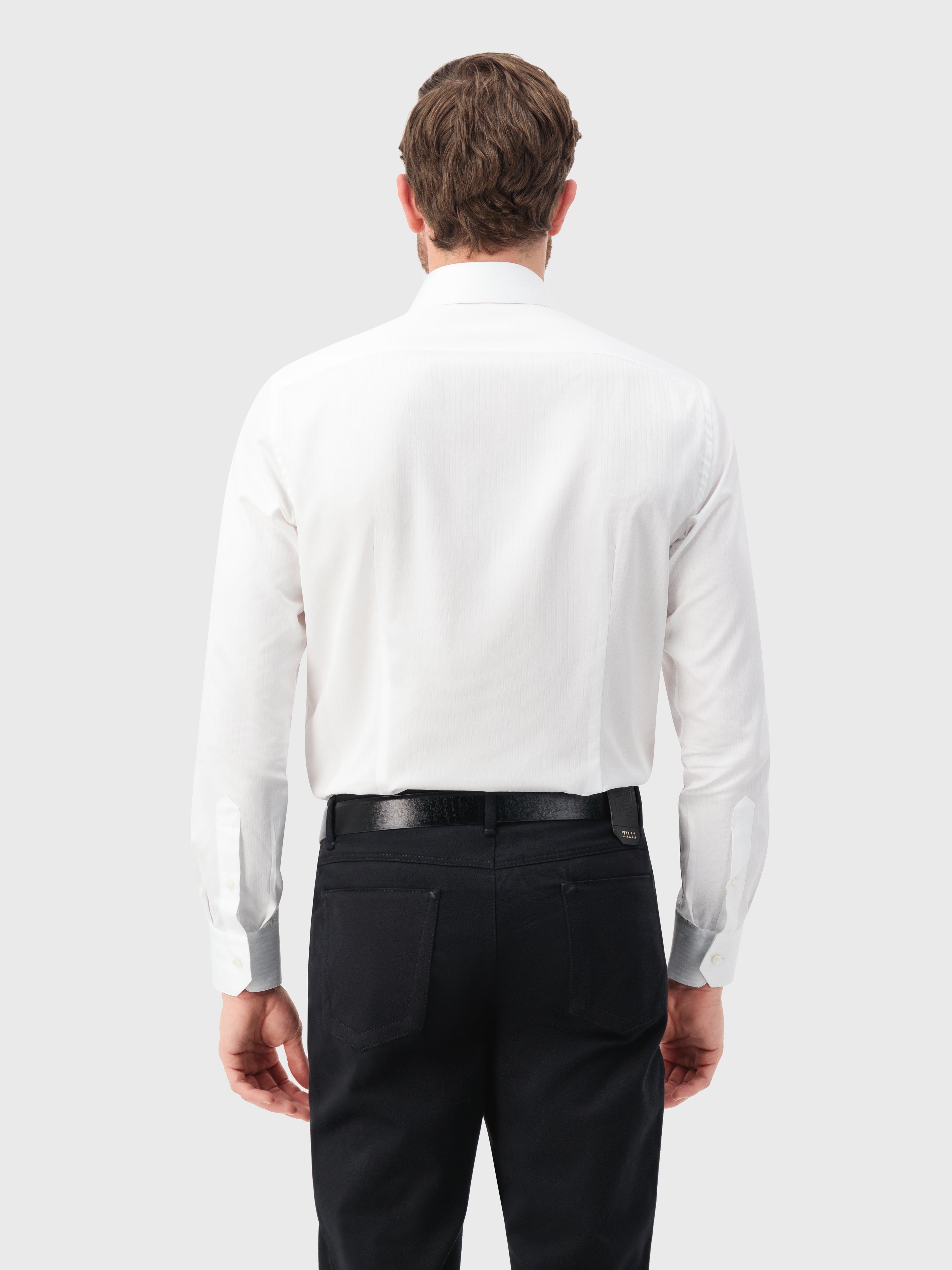 Хлопковая рубашка белая