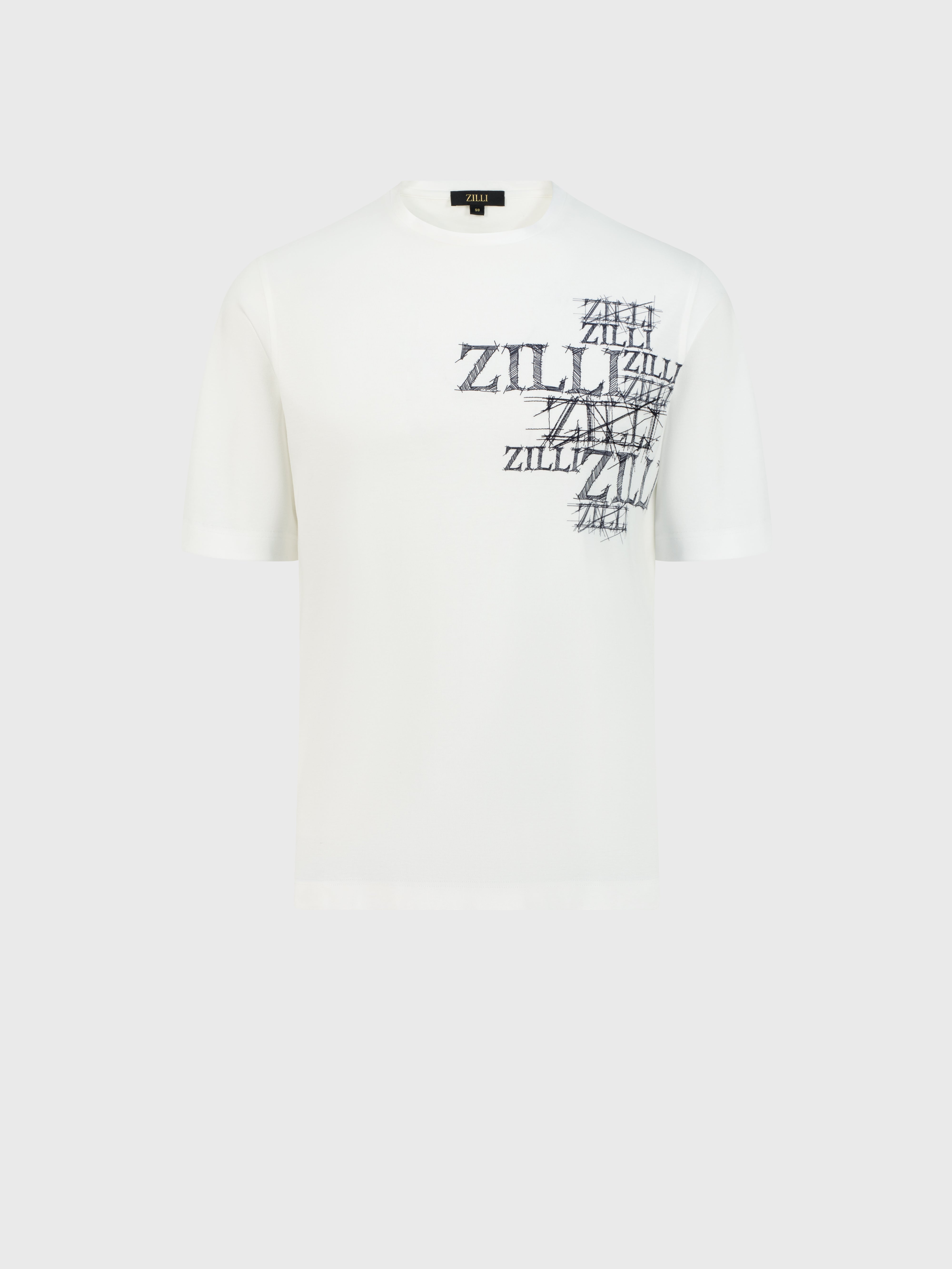 Футболка с графическим дизайном ZILLI Белая