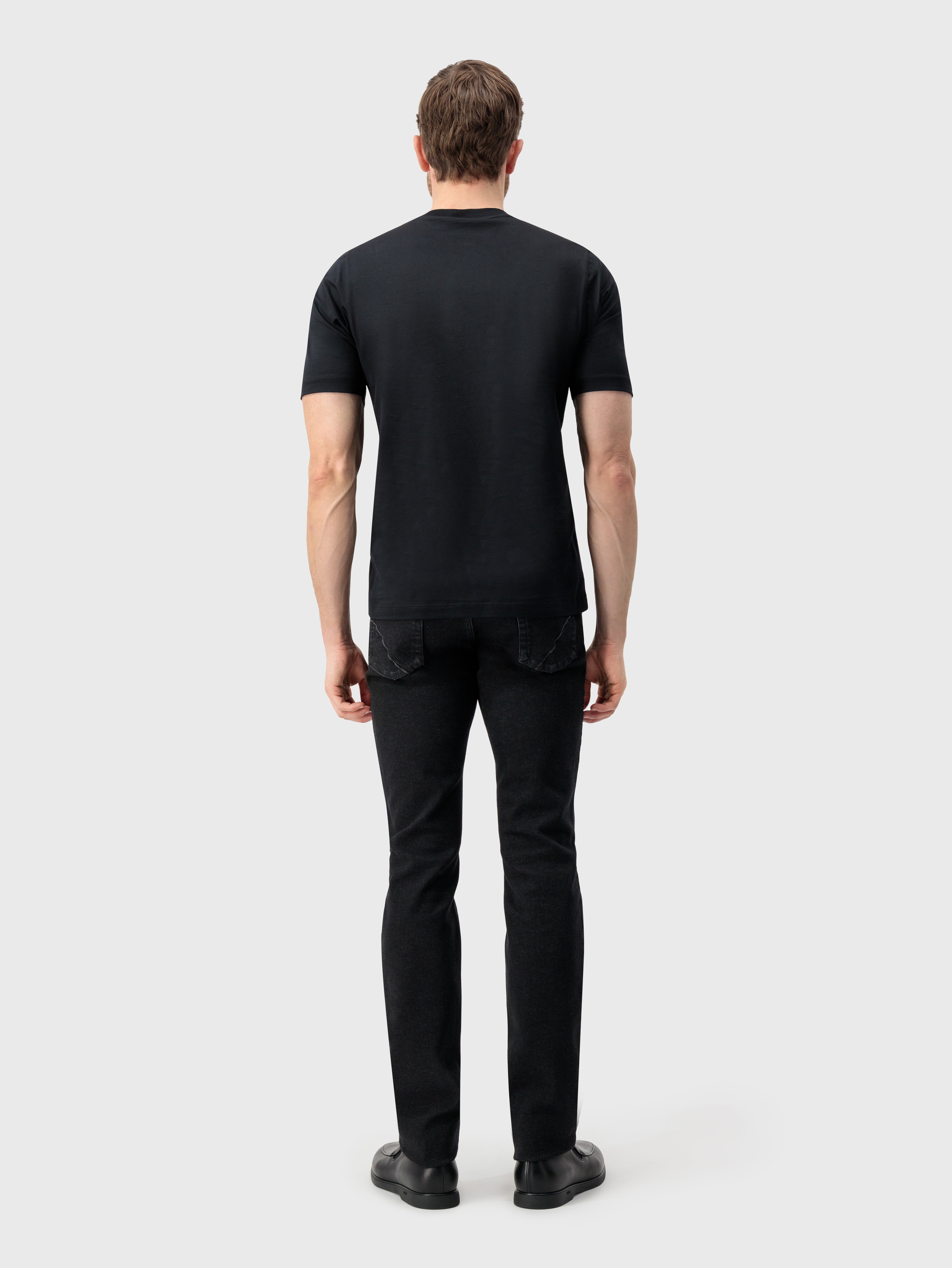 Футболка с градиентной вышивкой Zilli Shade черный