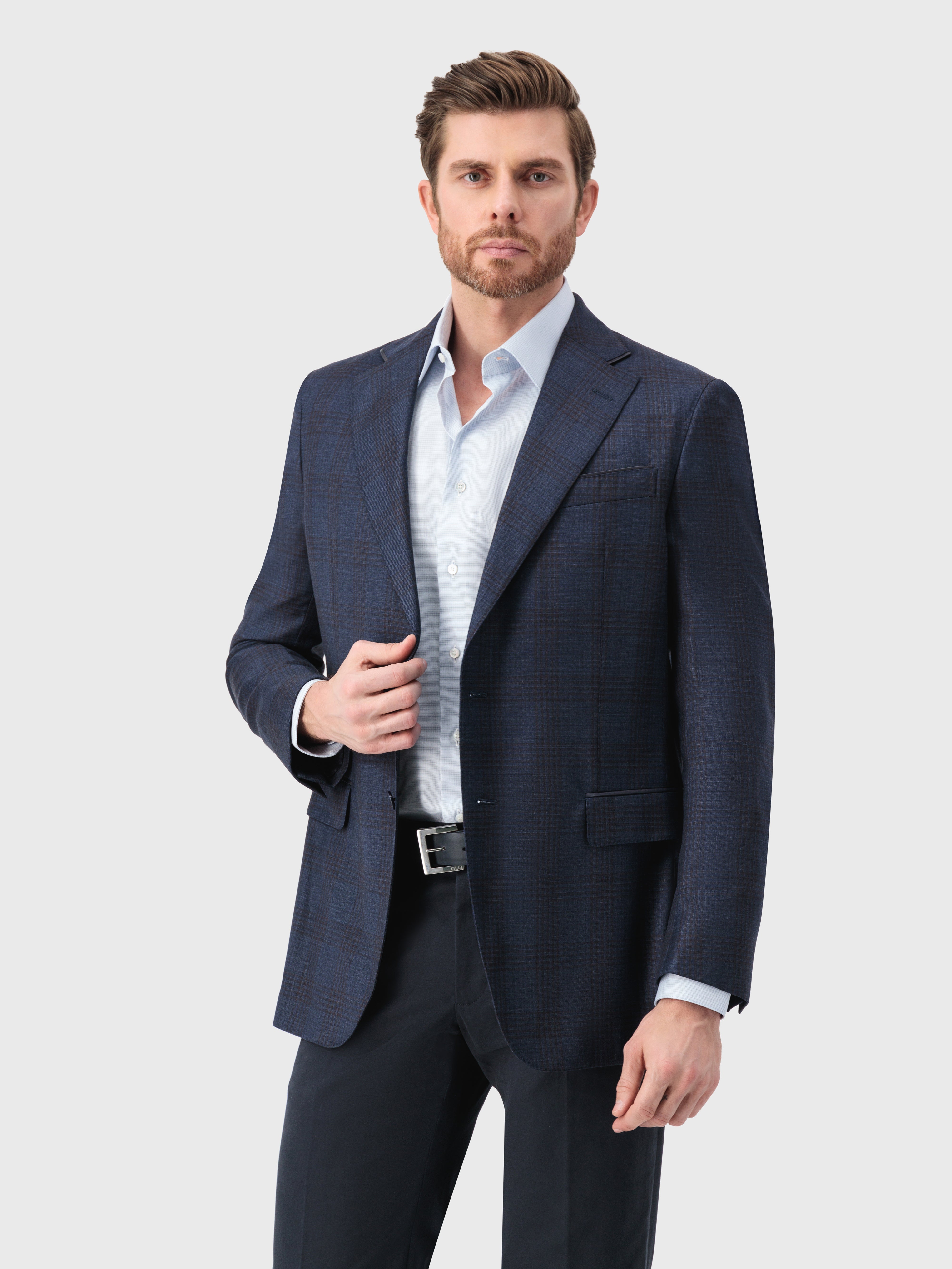 Шерстяной клетчатый блейзер 130-х годов