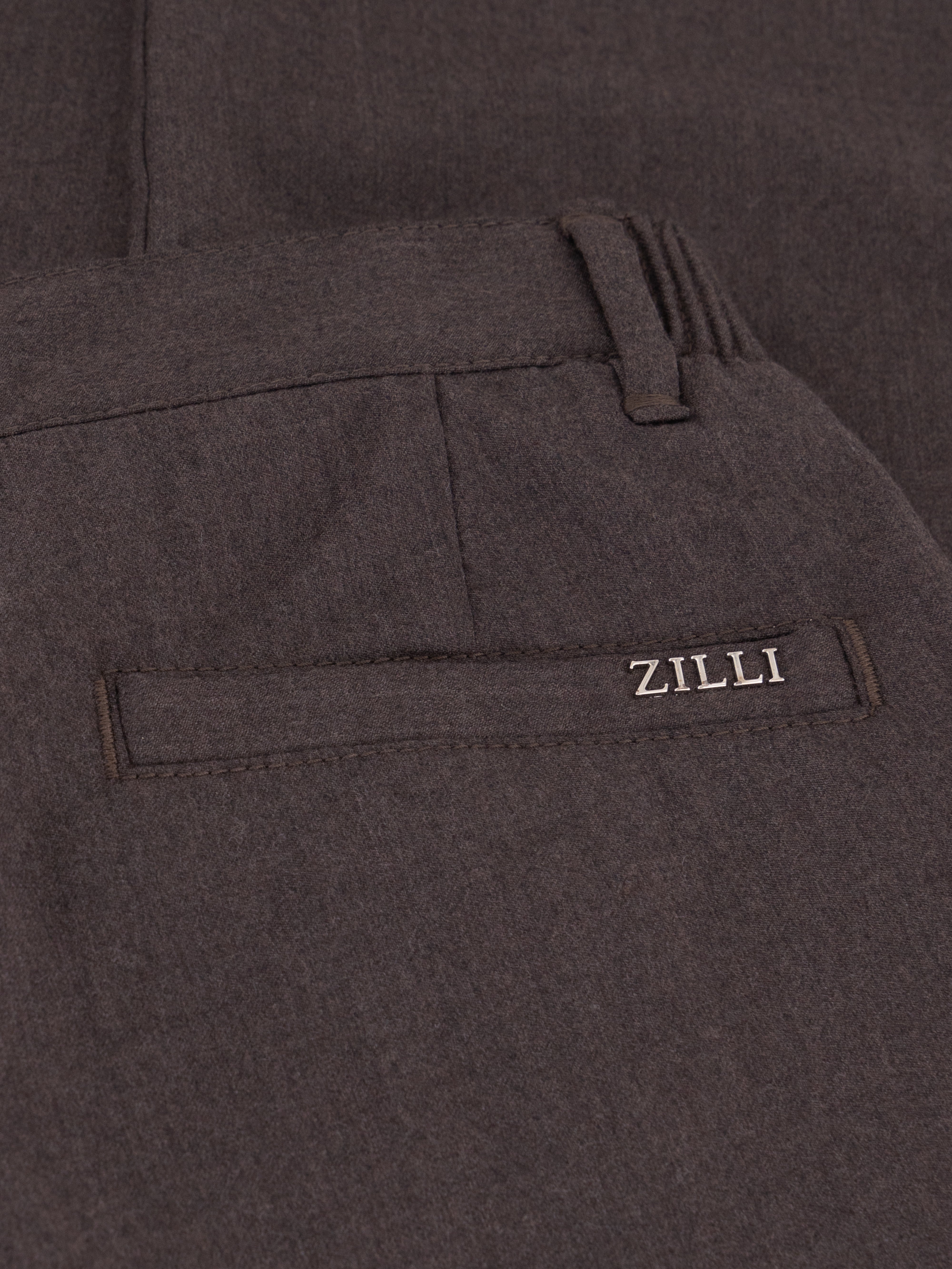 Шерстяные брюки коричневого цвета